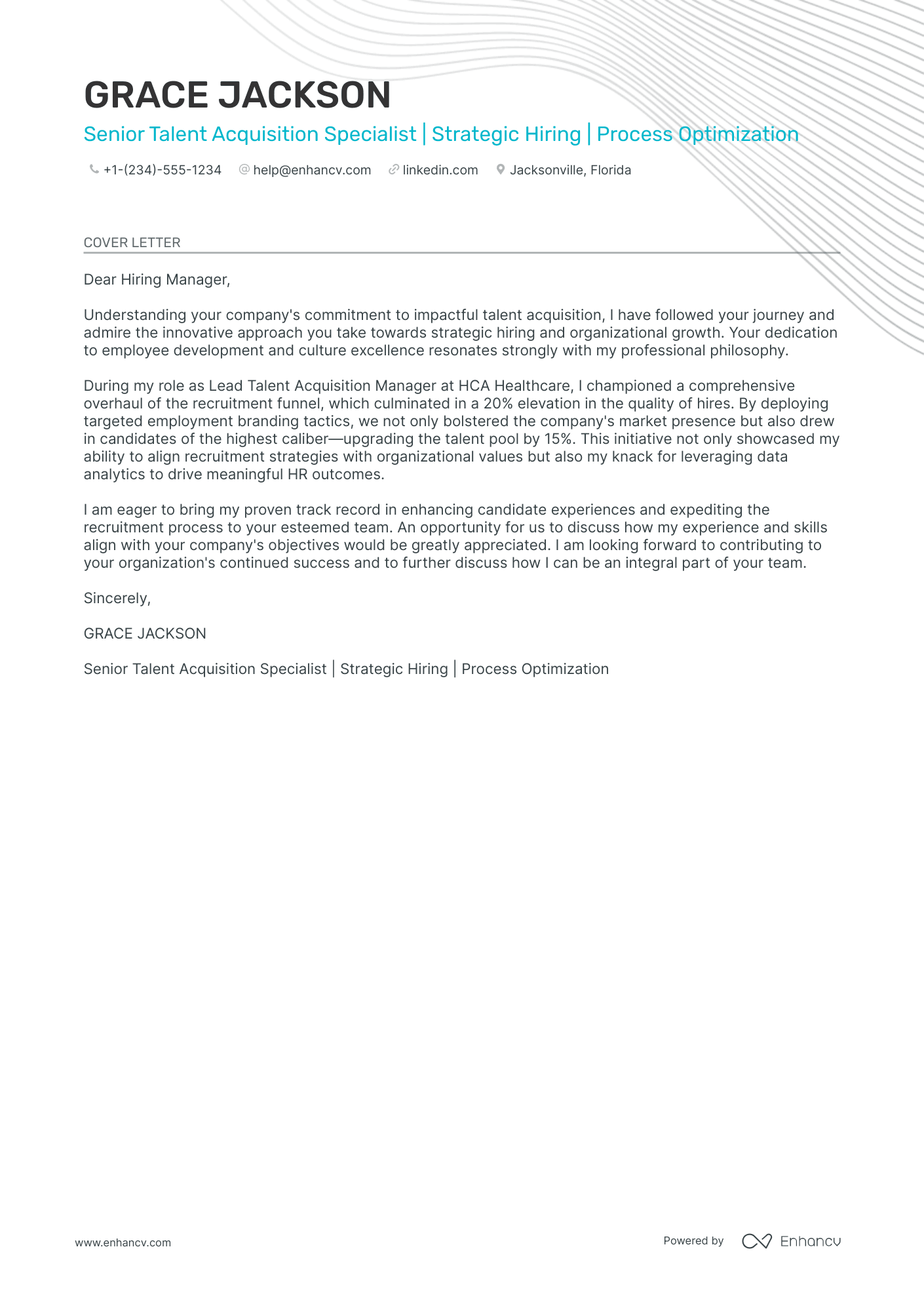 cover letter for hr recruiter no experience