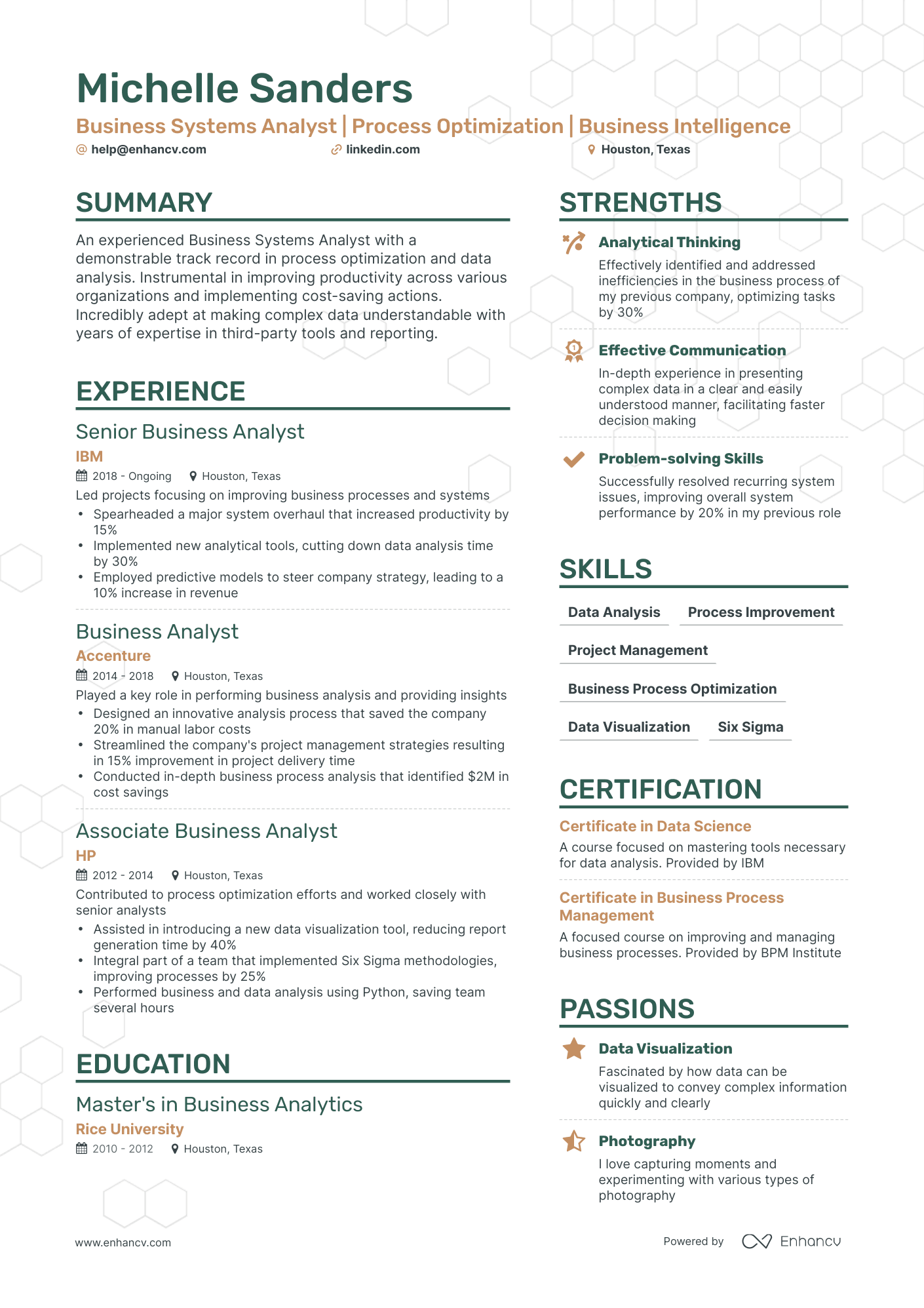 undefined Business Systems Analyst Resume Template