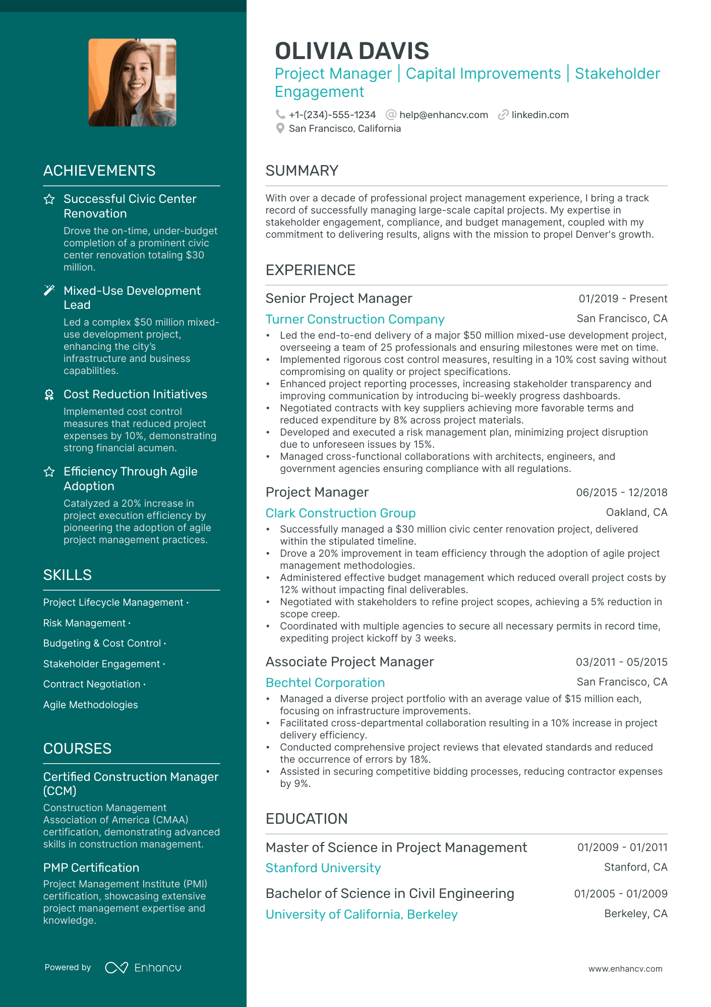 engineering project manager resume example doc