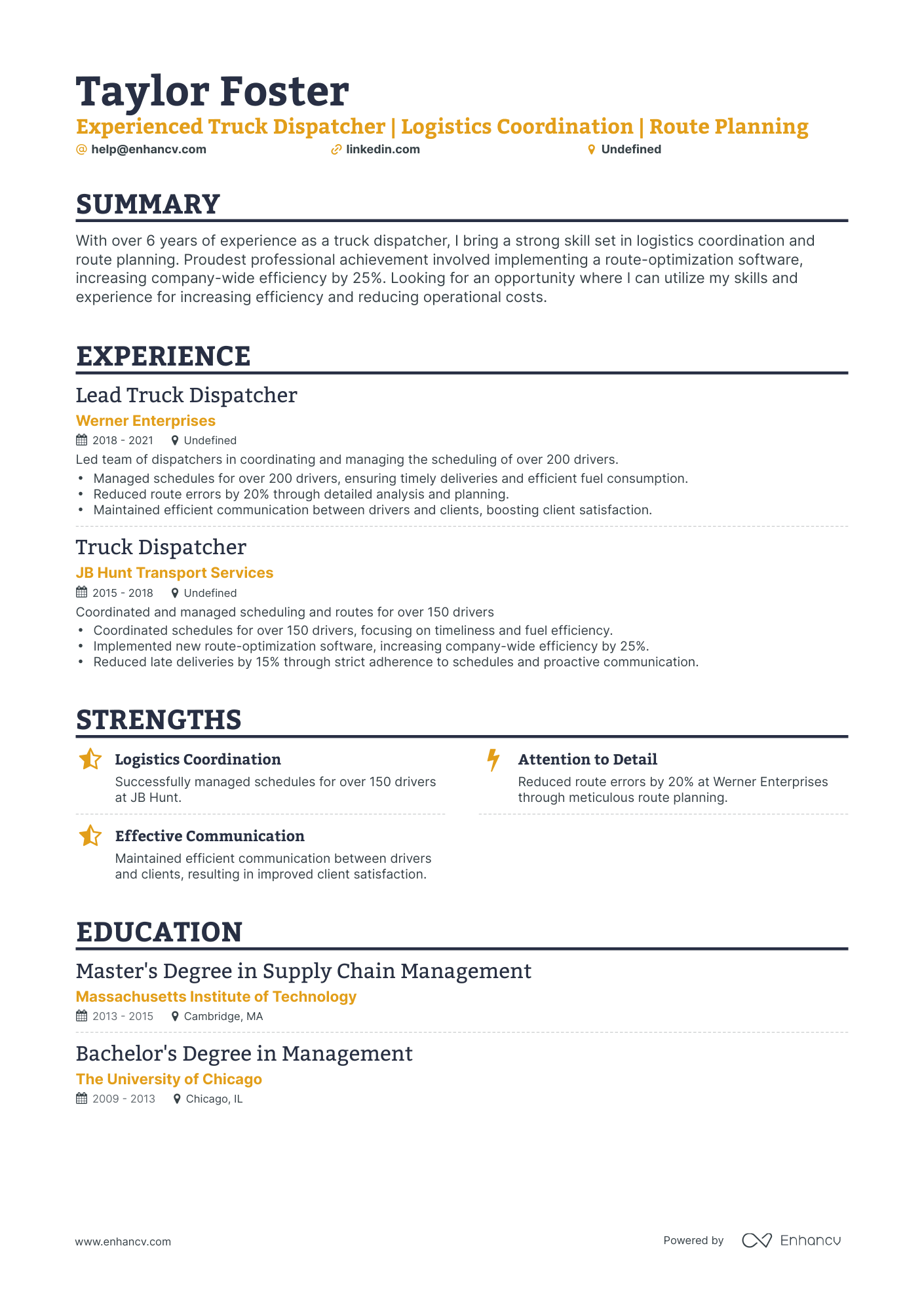  Transportation Dispatcher Resume Sample 