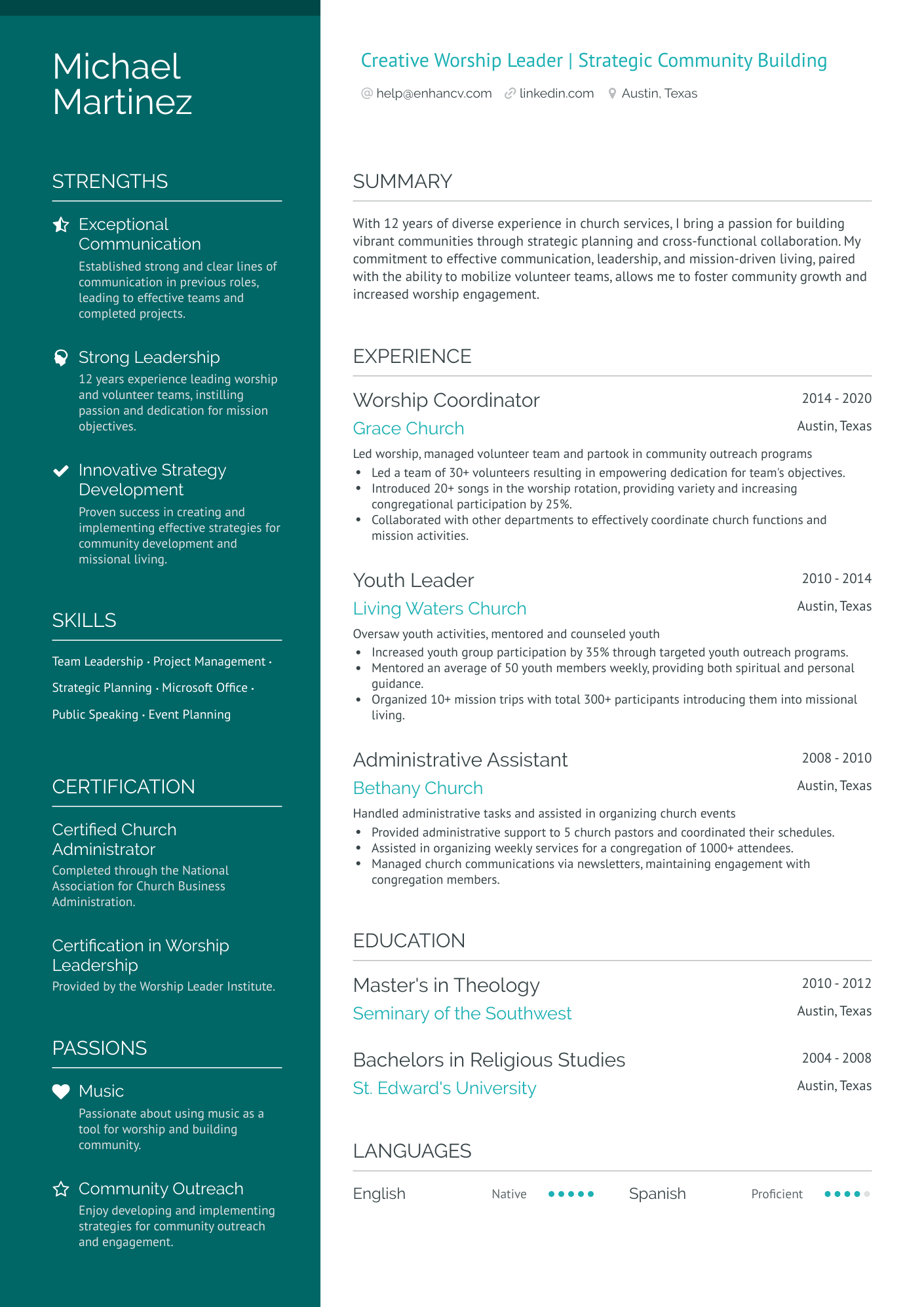 resume format for office administrator
