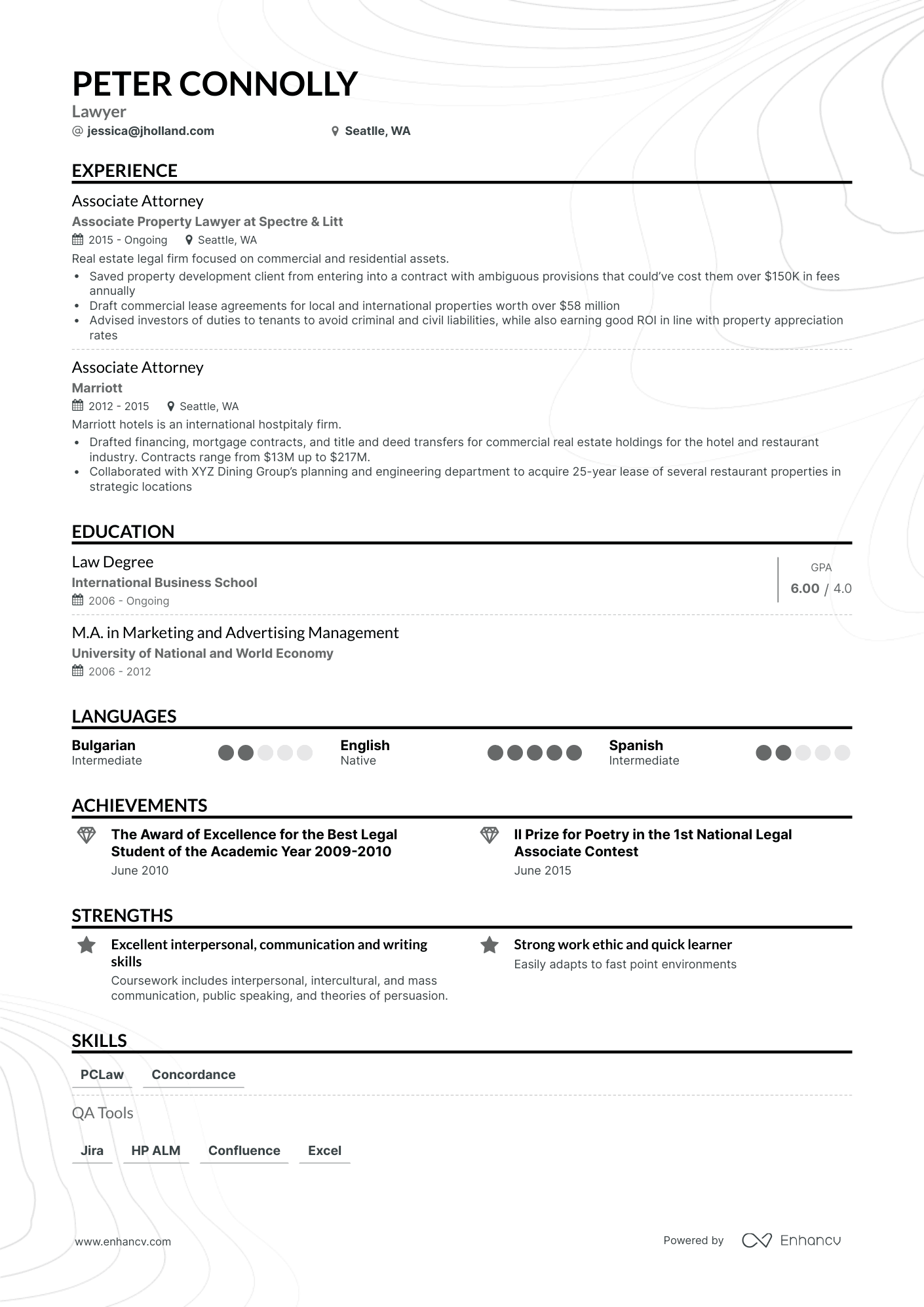 Classic Lawyer Resume Template