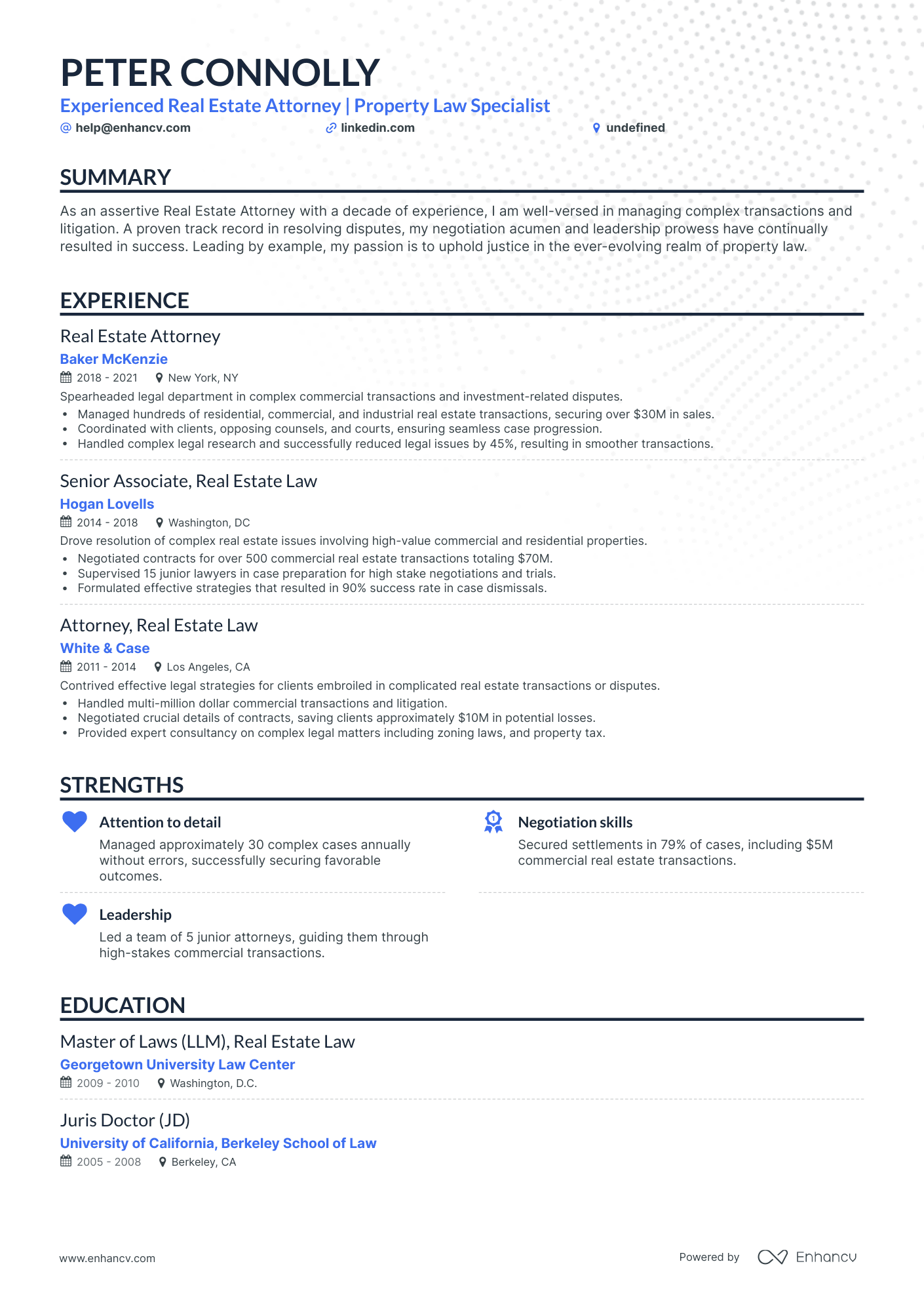 undefined Real Estate Attorney Resume Template