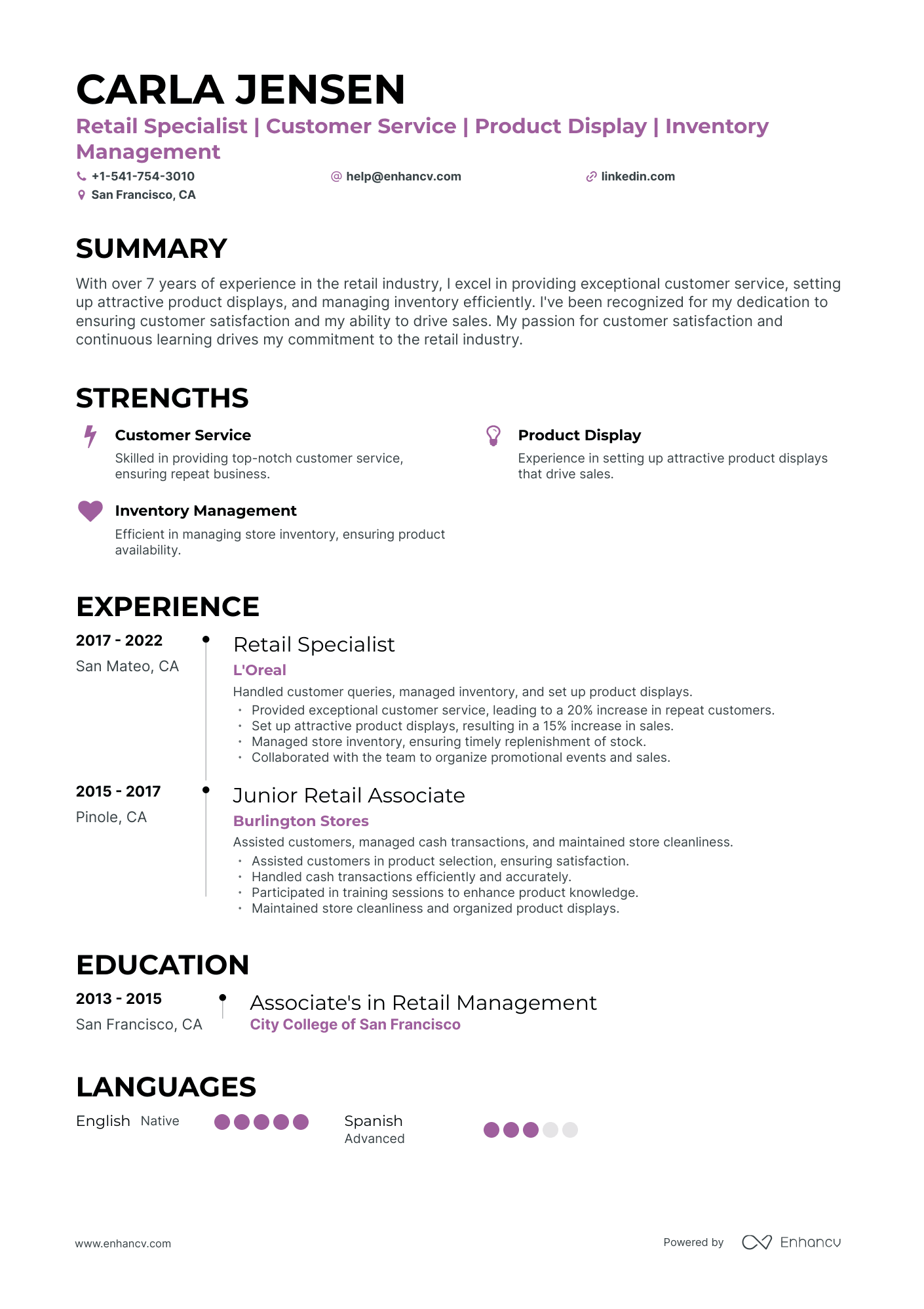 21 Retail Resume Examples & Guide for 2023