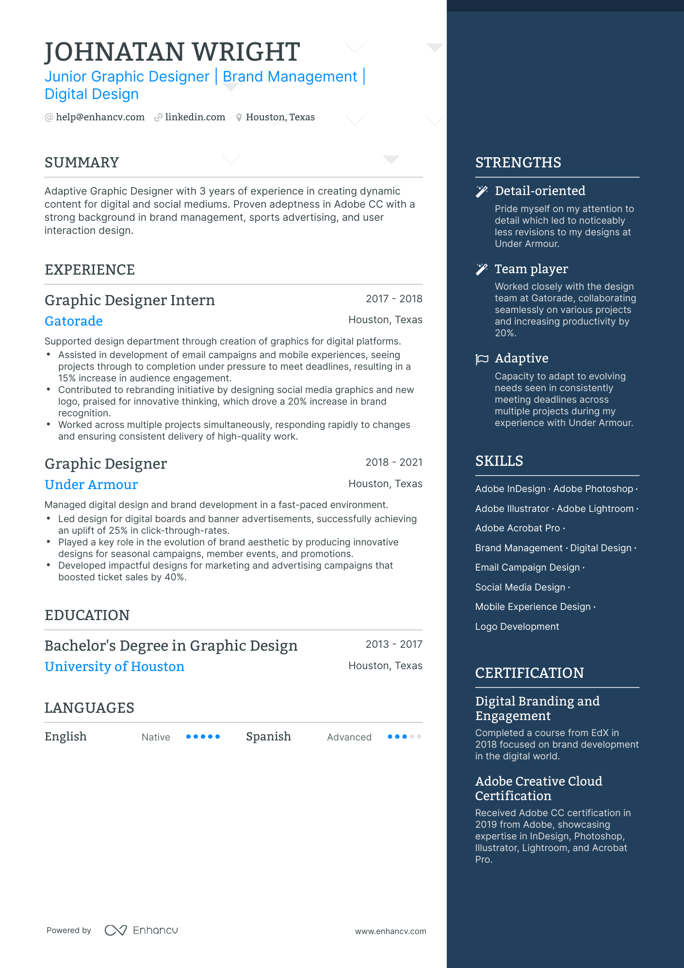 5 Junior Graphic Designer Resume Examples Guide For 2024