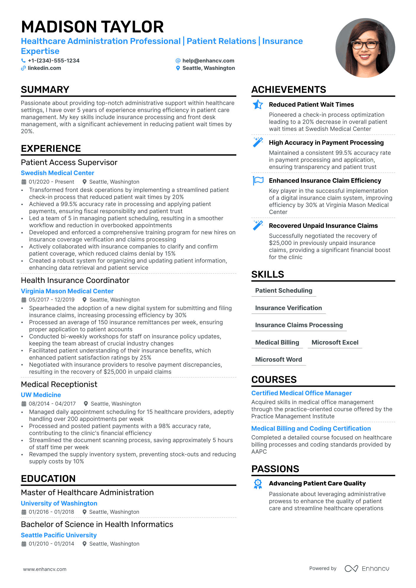 sample resume office manager