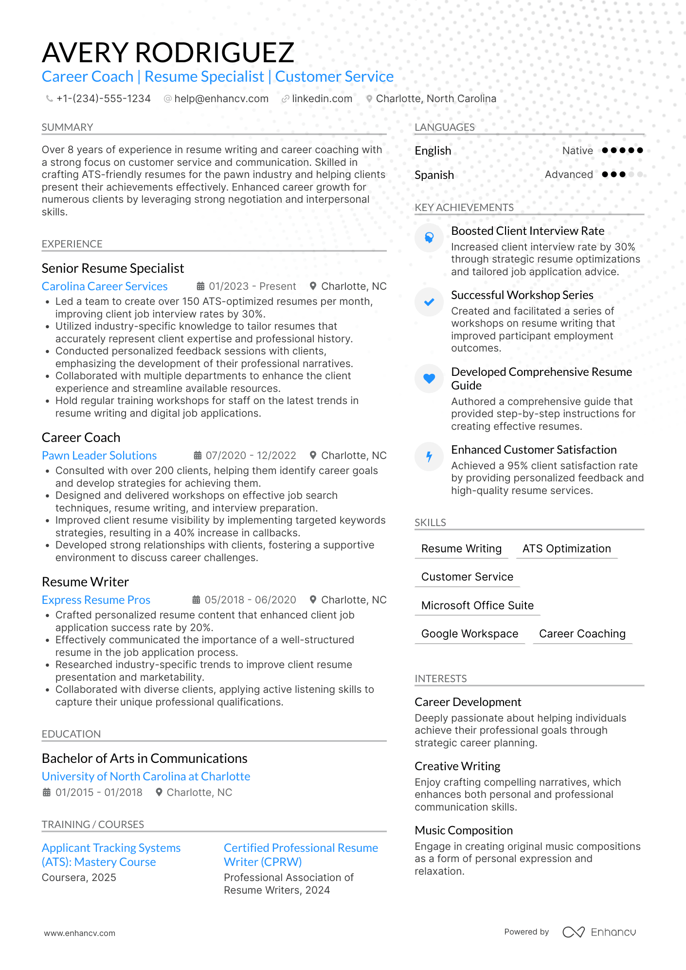 A resume example of a Pawn Broker Resume
