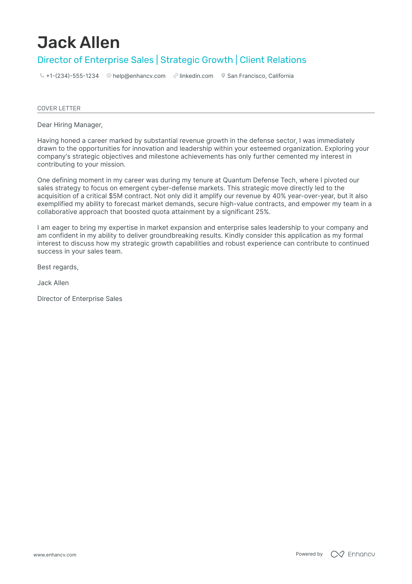 application letter for salesman position