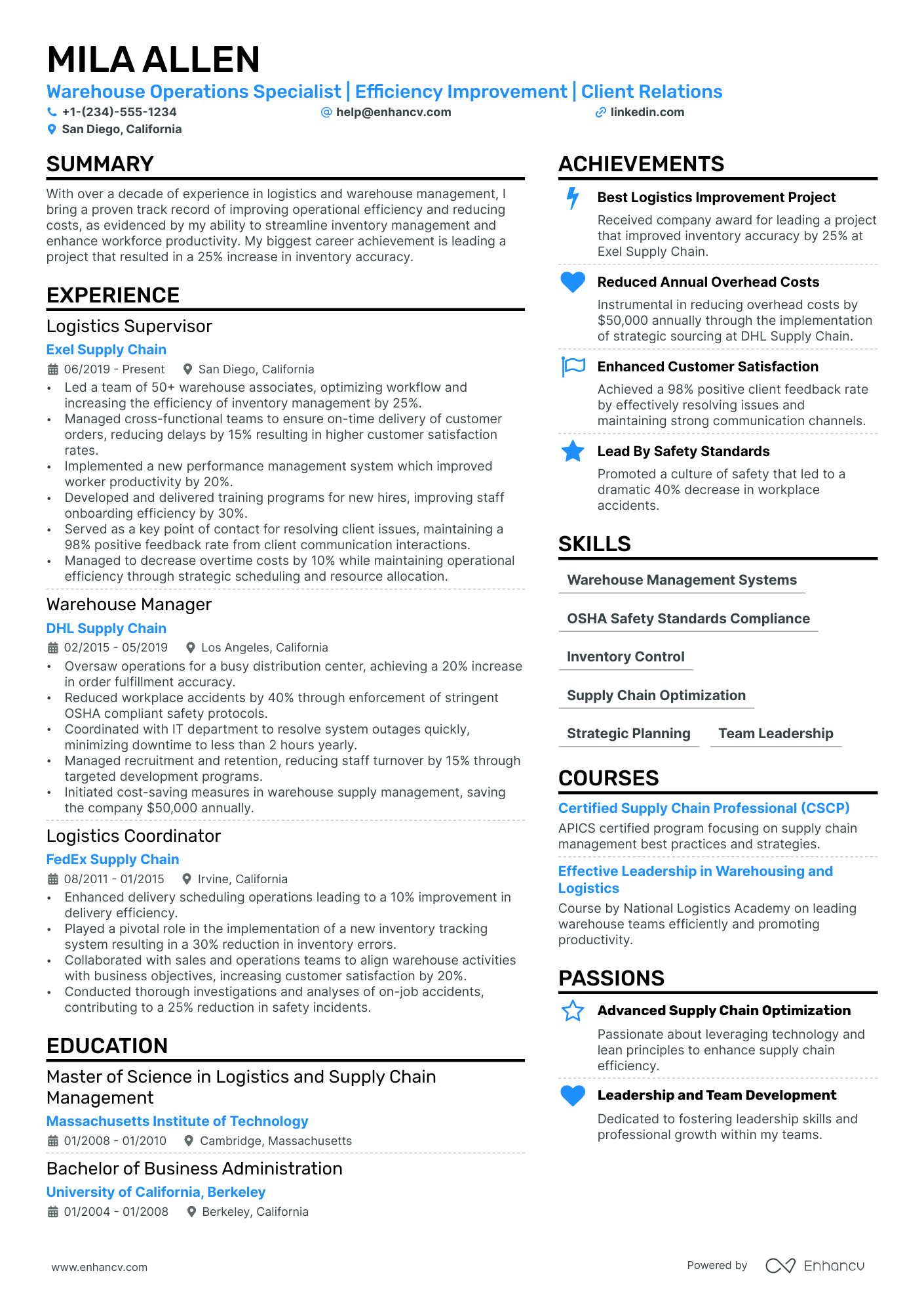 sample resume for project manager construction