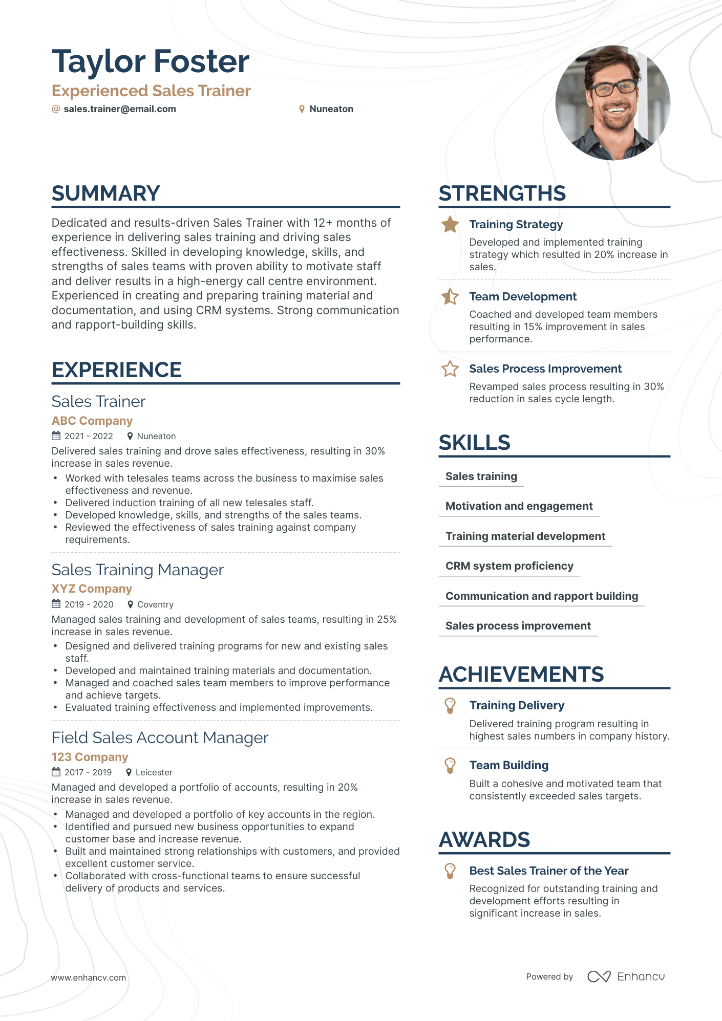 5 Sales Trainer Resume Examples & Guide for 2023