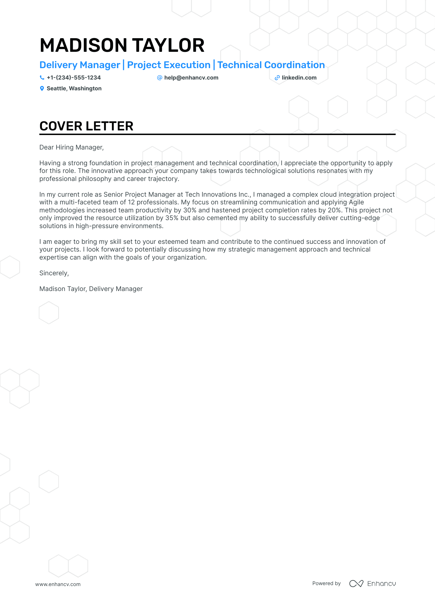 cover letter example for driver position