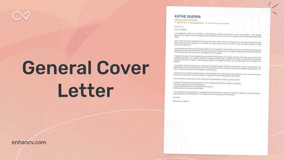 general sample cover letter