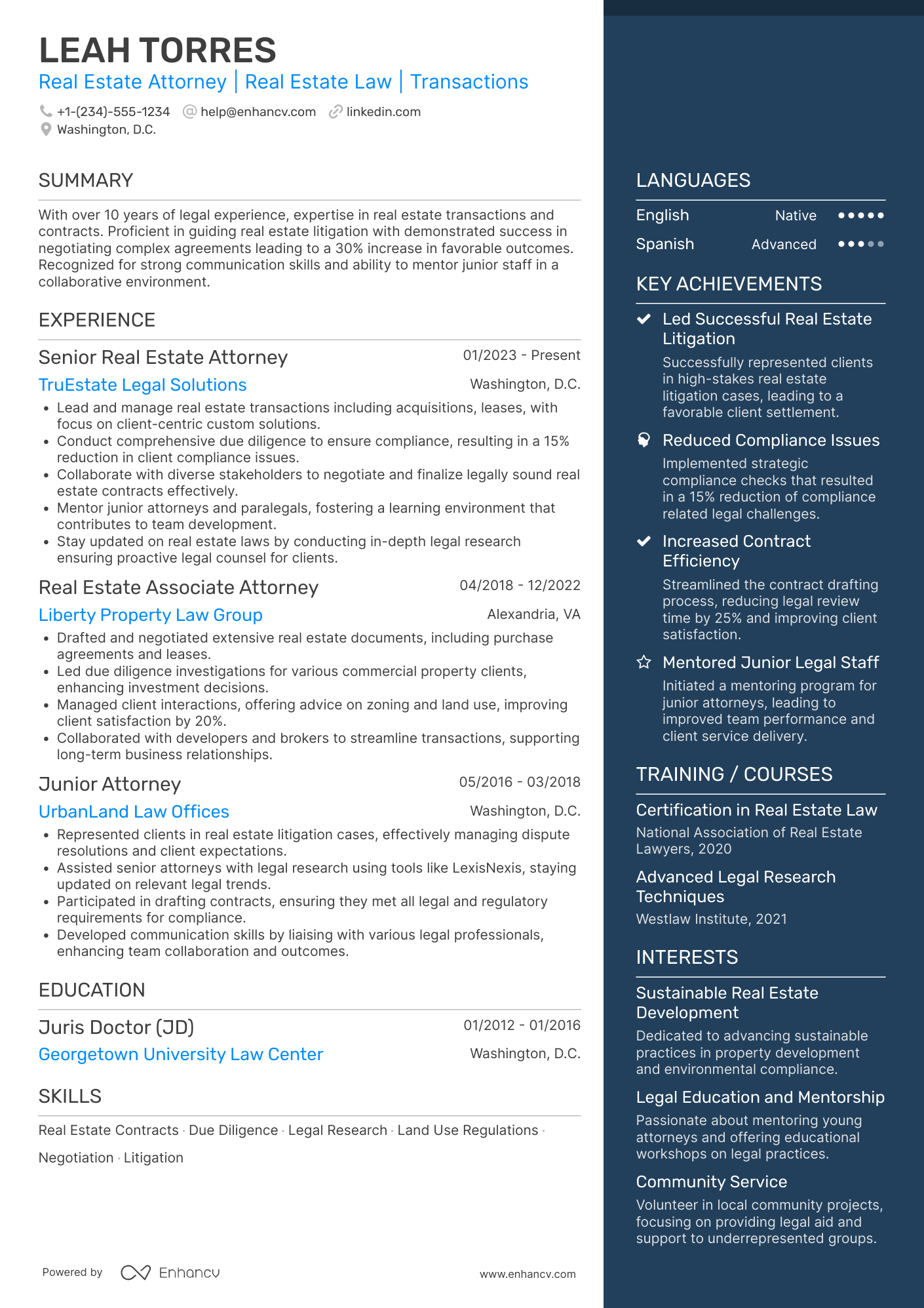Real Estate Attorney Resume Example
