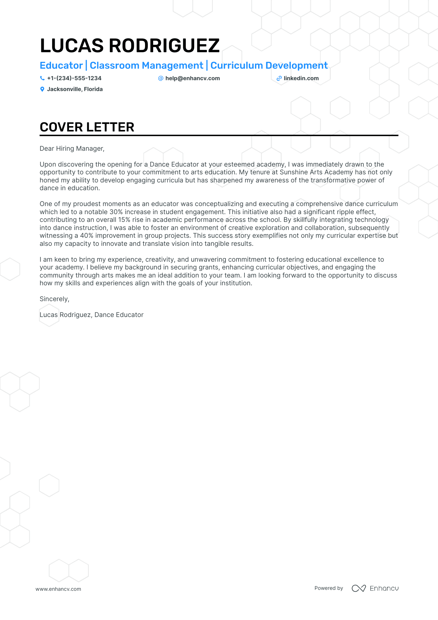 Dance Teacher Resume Example