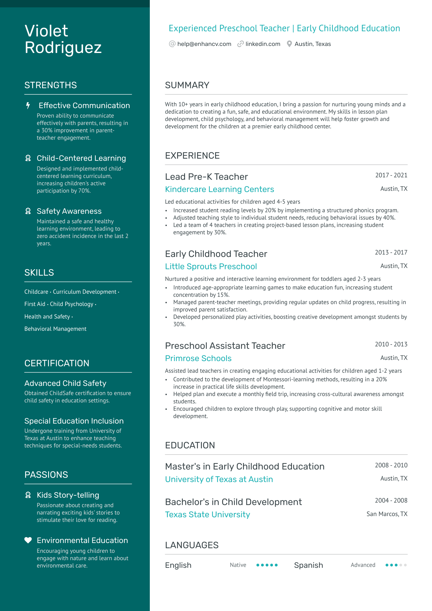 Lead Preschool Teacher Resume Resume Example