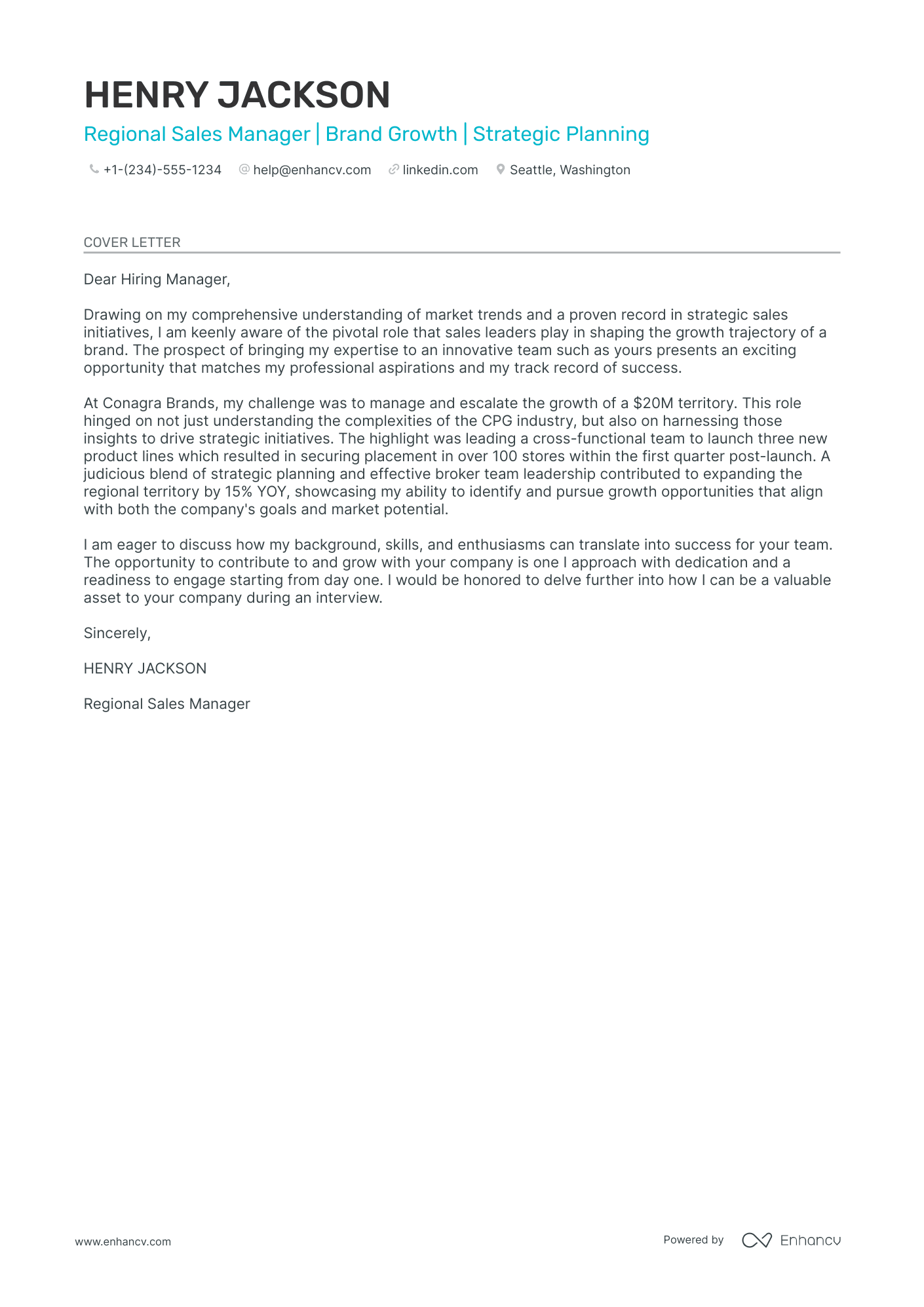 Retail Sales Manager Resume Example