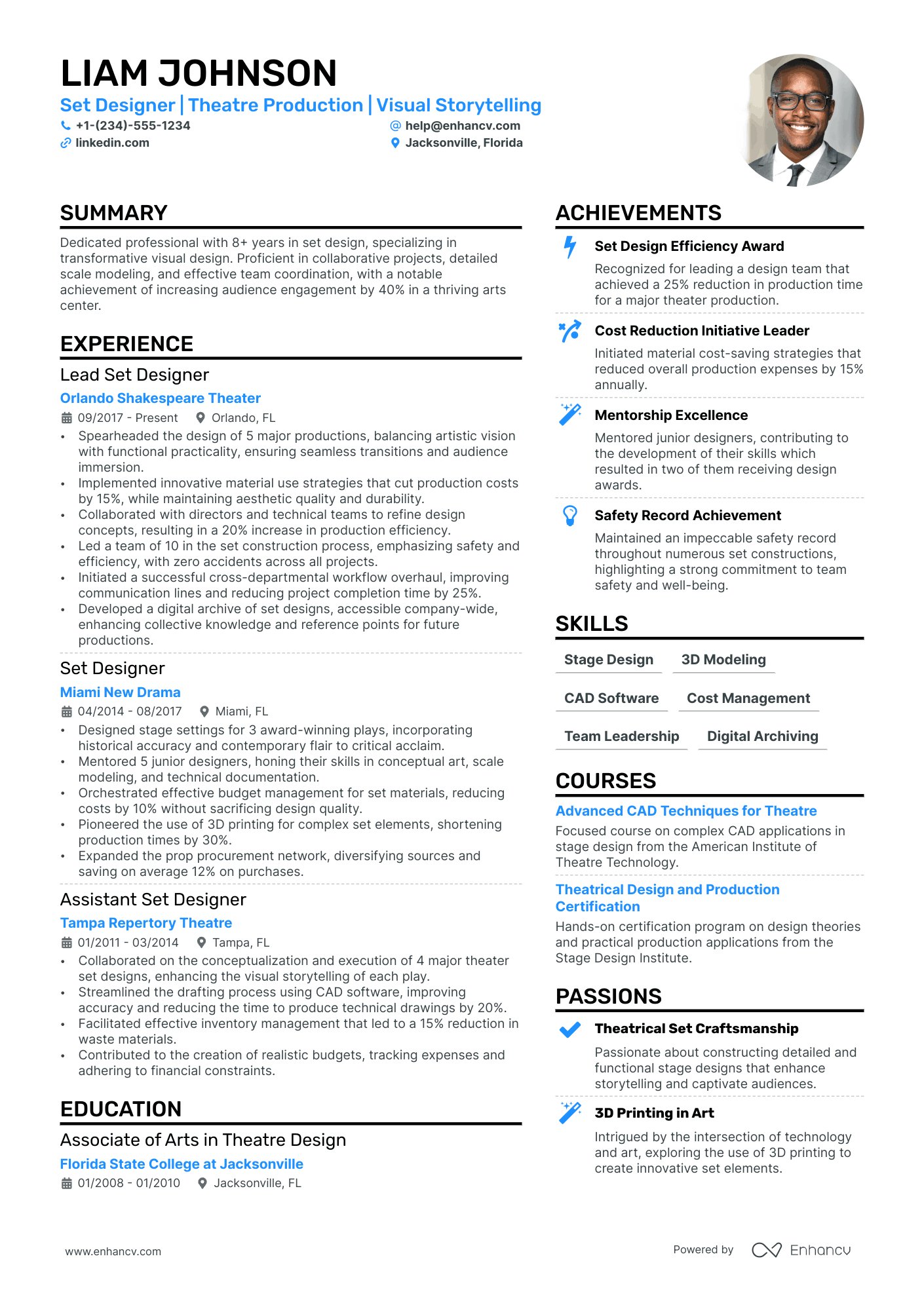 Set Designer Resume Example