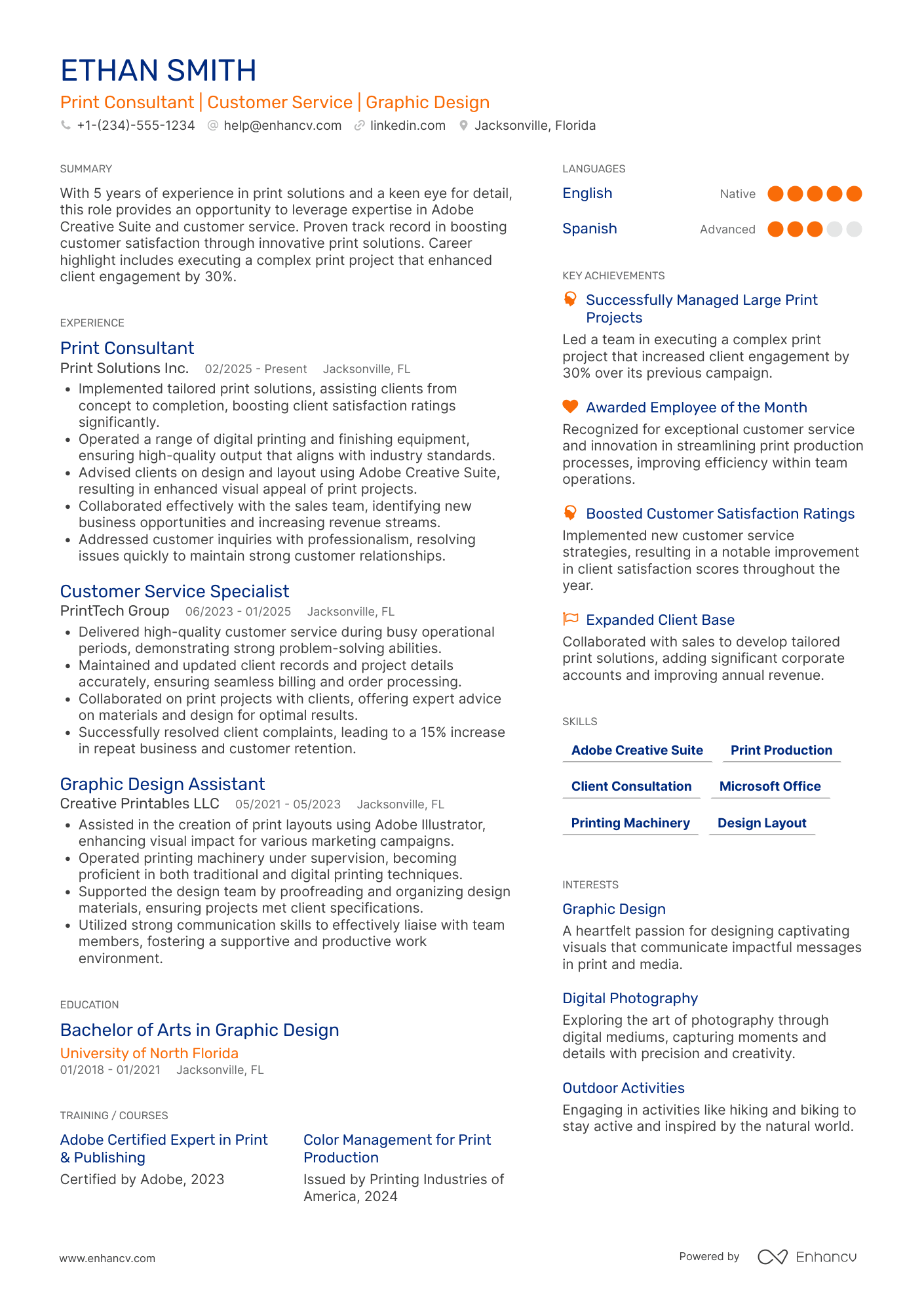 FedEx Office Print Consultant Resume Example