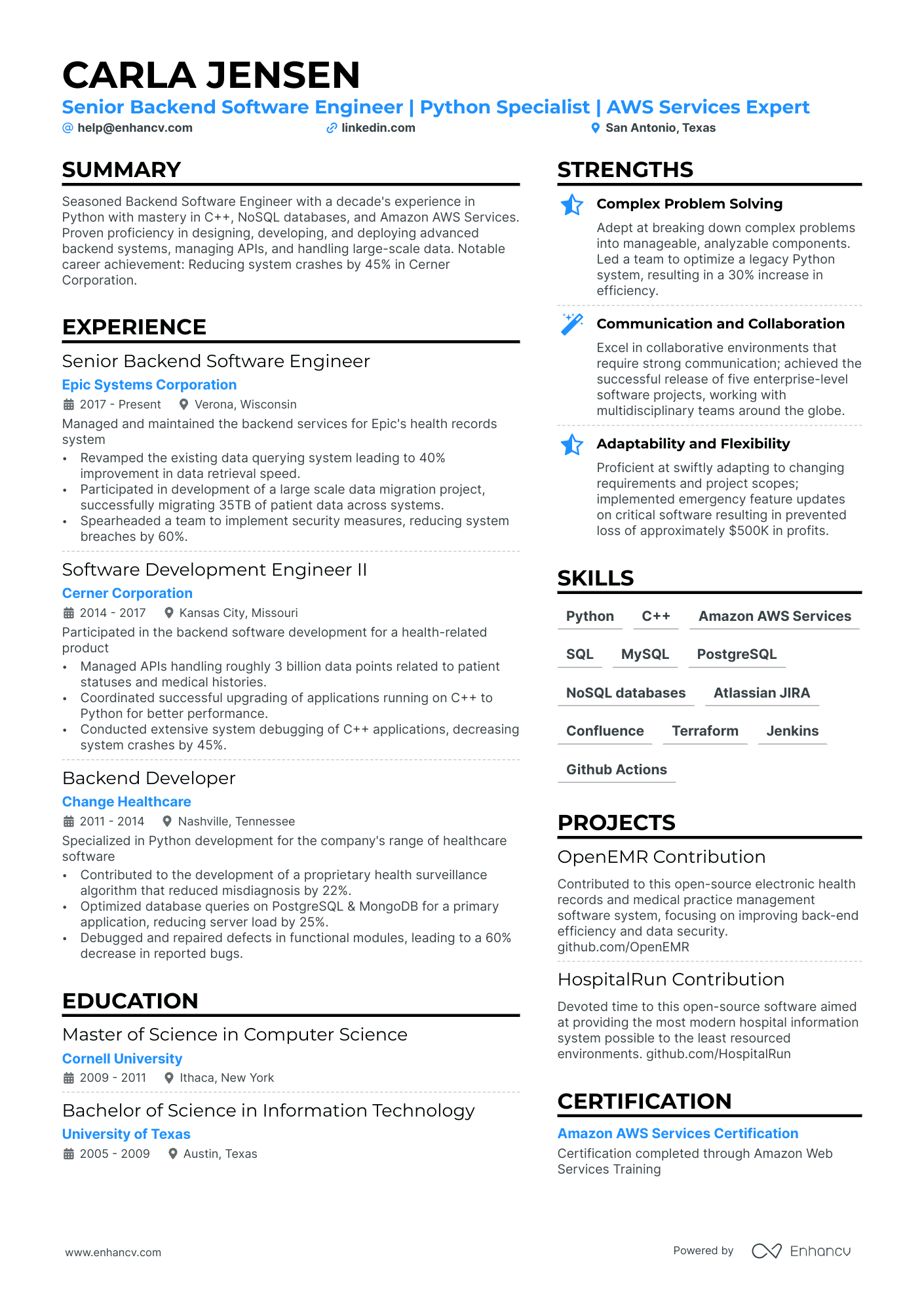 Application Security Engineer Resume Example