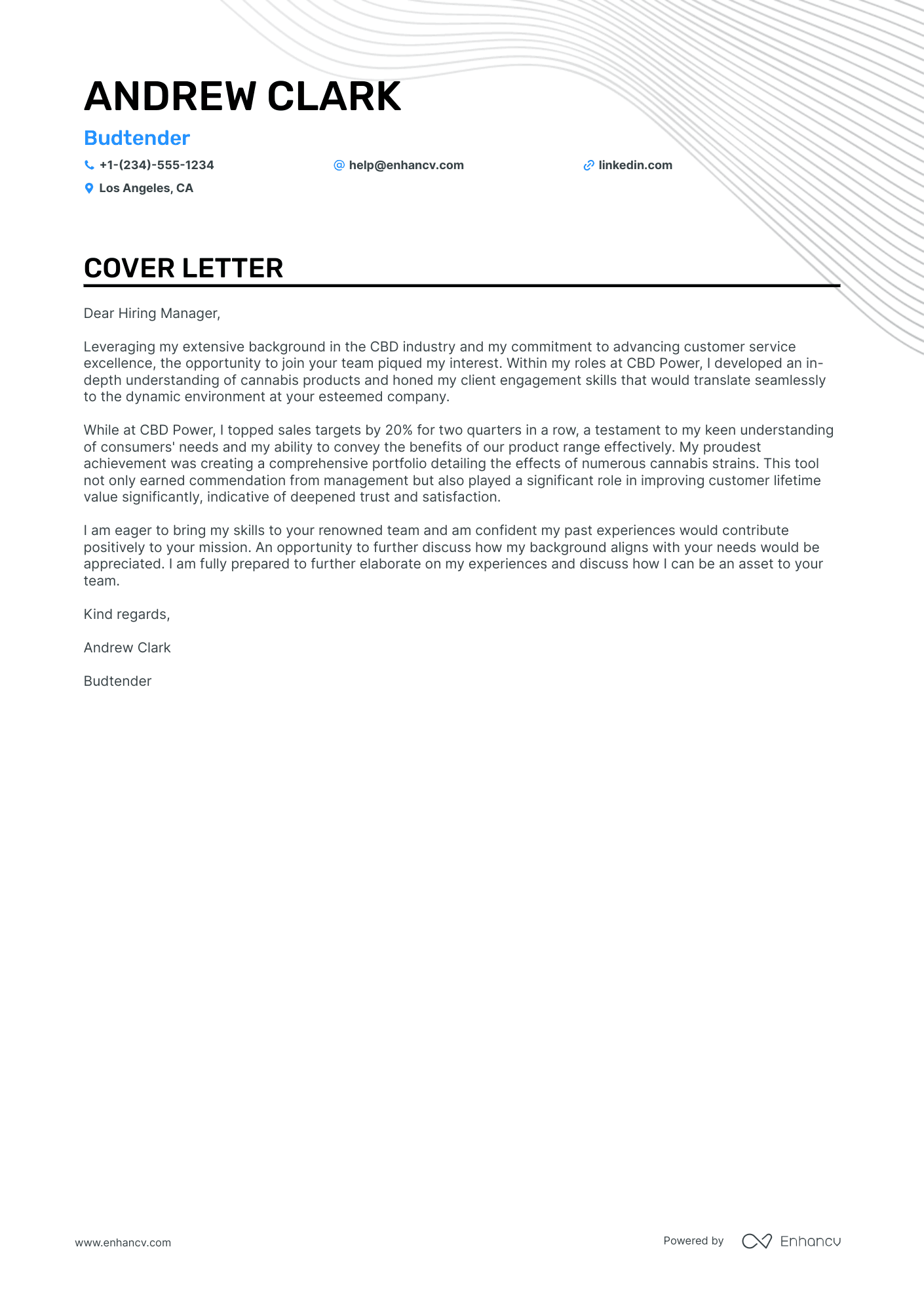 Budtender Resume Example