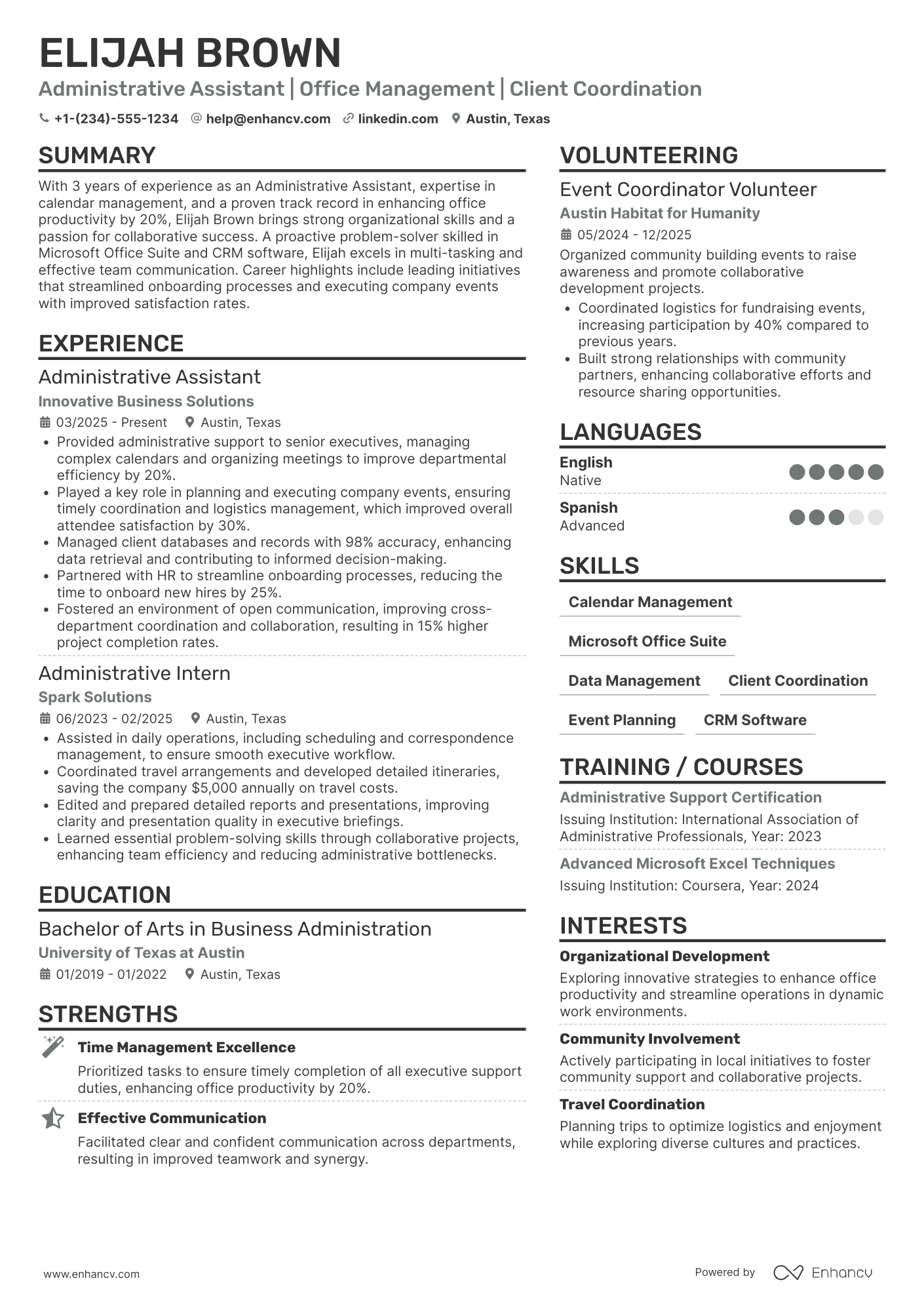 Administrative Assistant Ii Resume Example