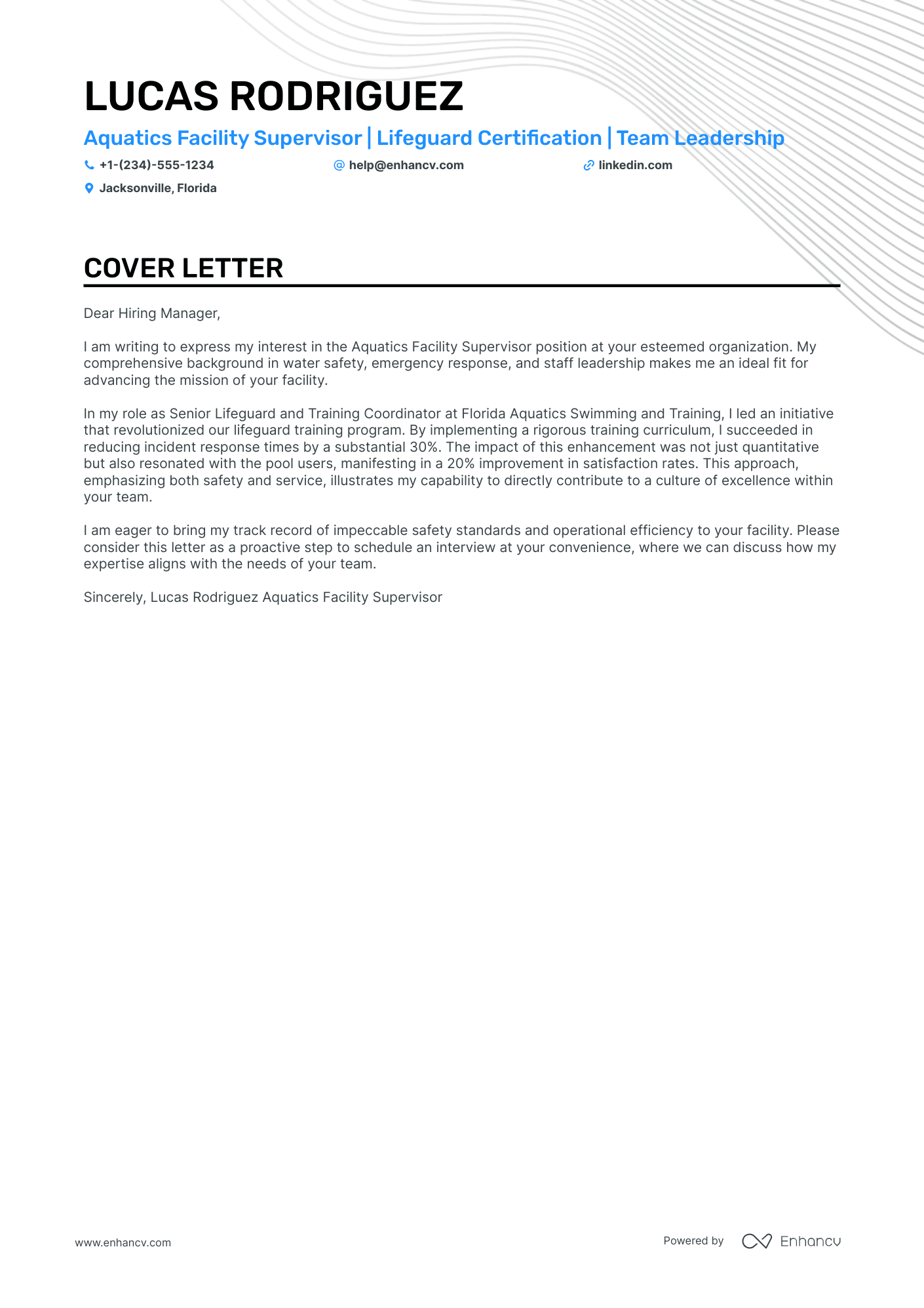 Lifeguard Resume Example