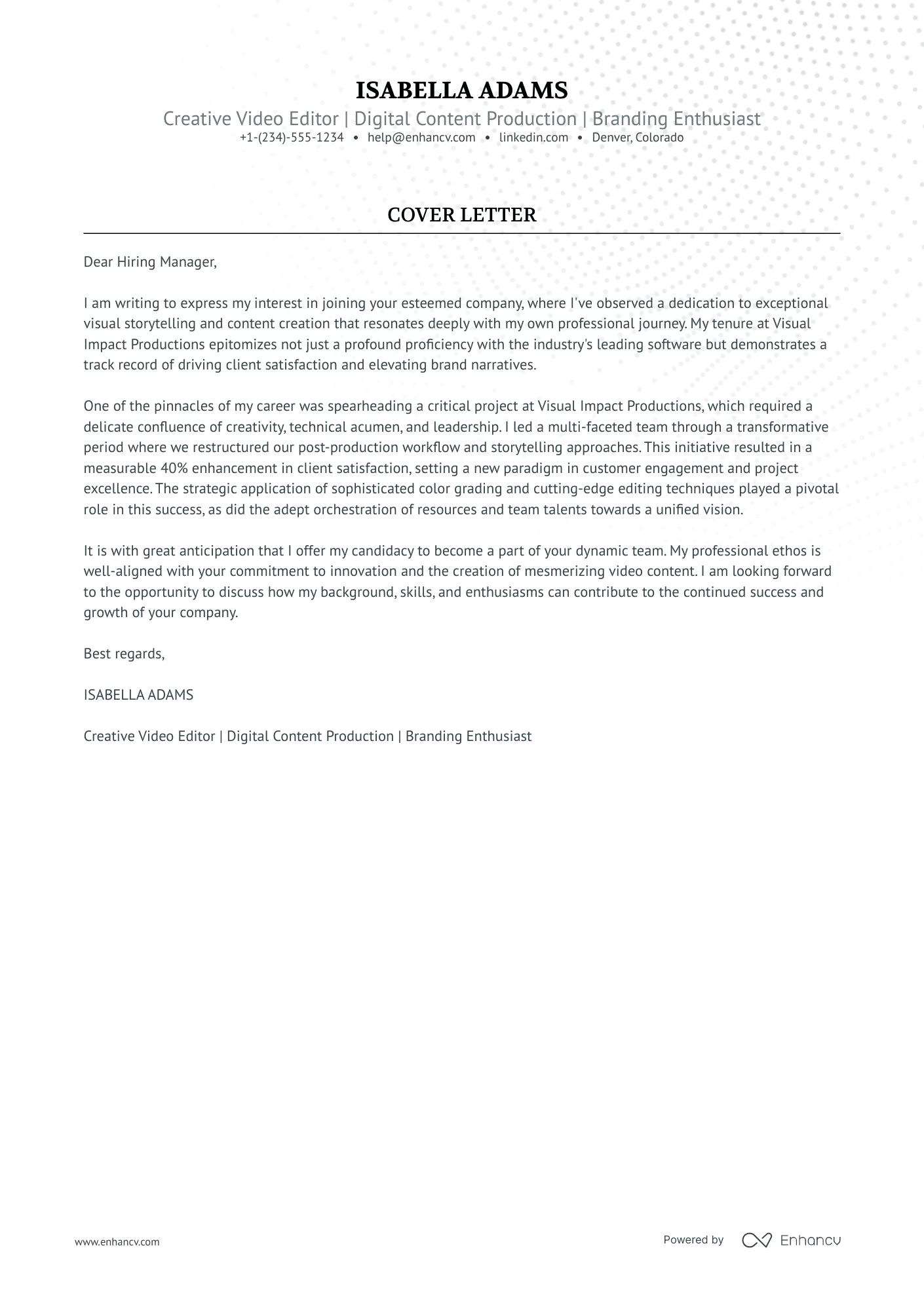 Assistant Video Editor Resume Example