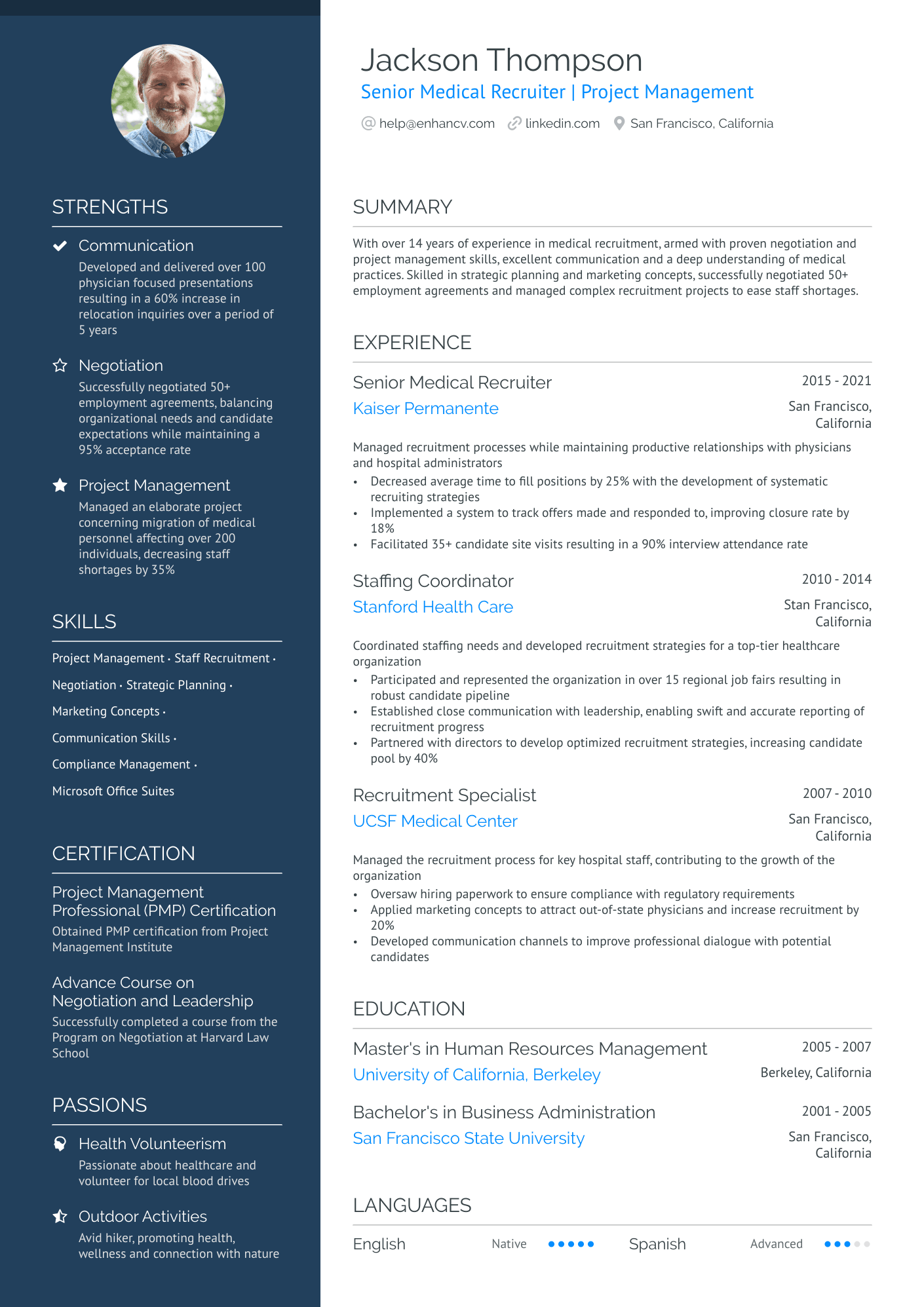 Medical Recruiter Resume Example