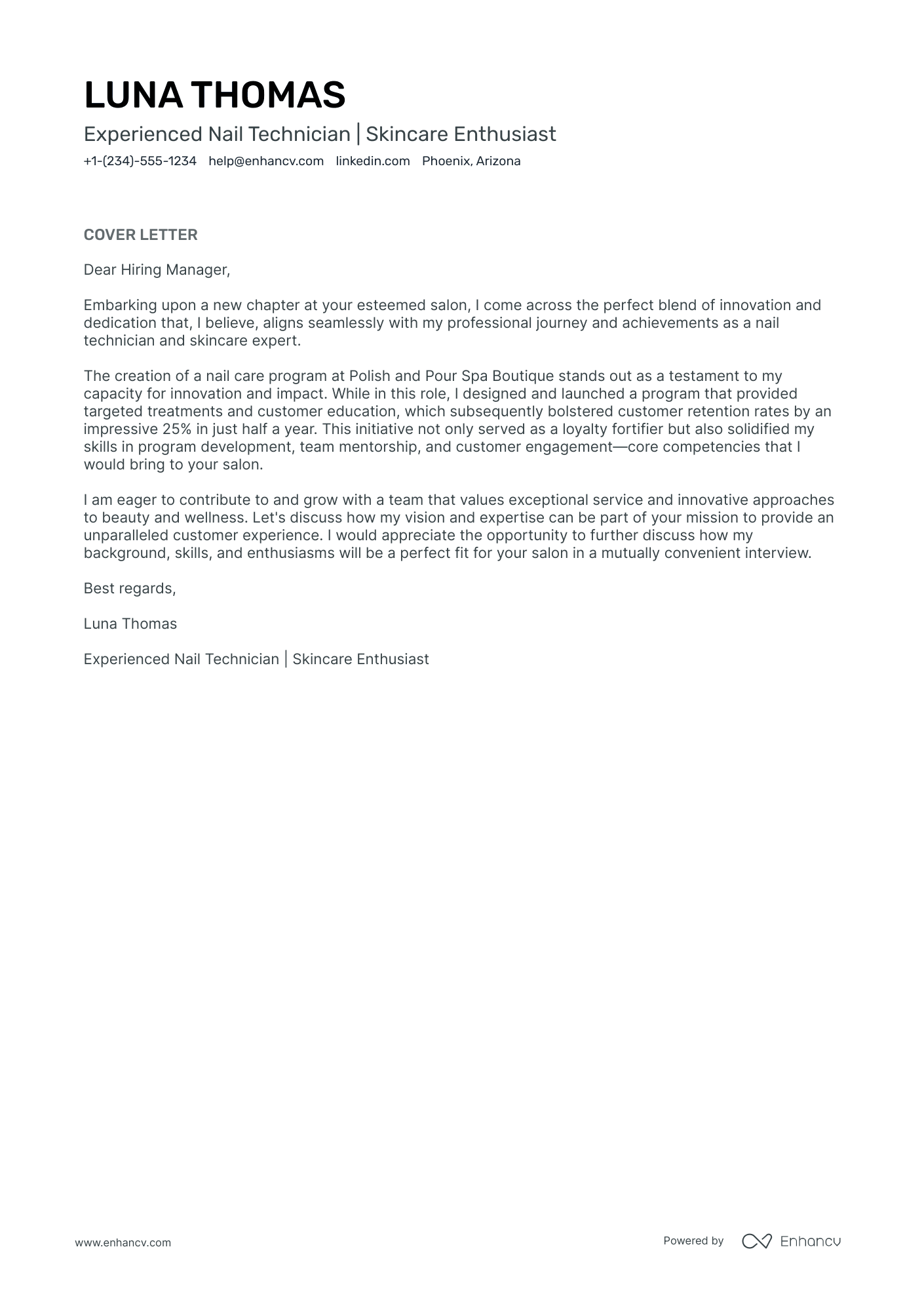 Cosmetologist Resume Example