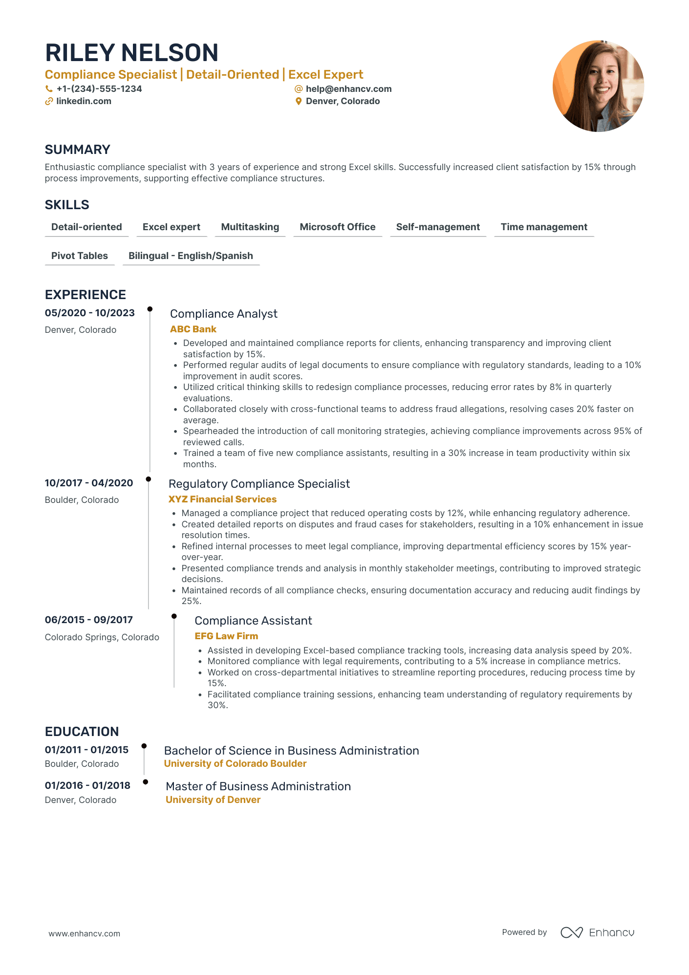 Compliance Legal Assistant Resume Example