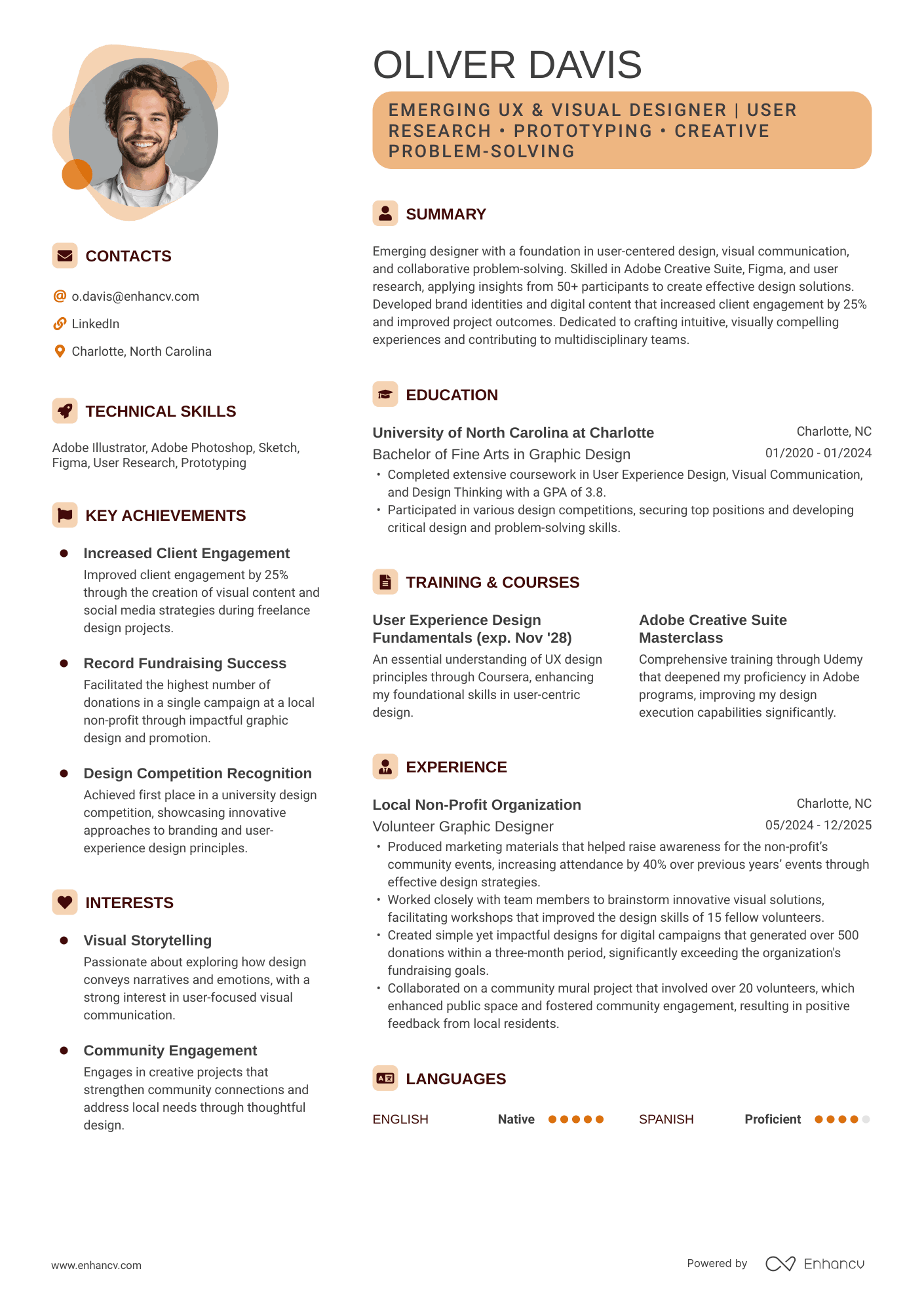 Design Intern Resume Example
