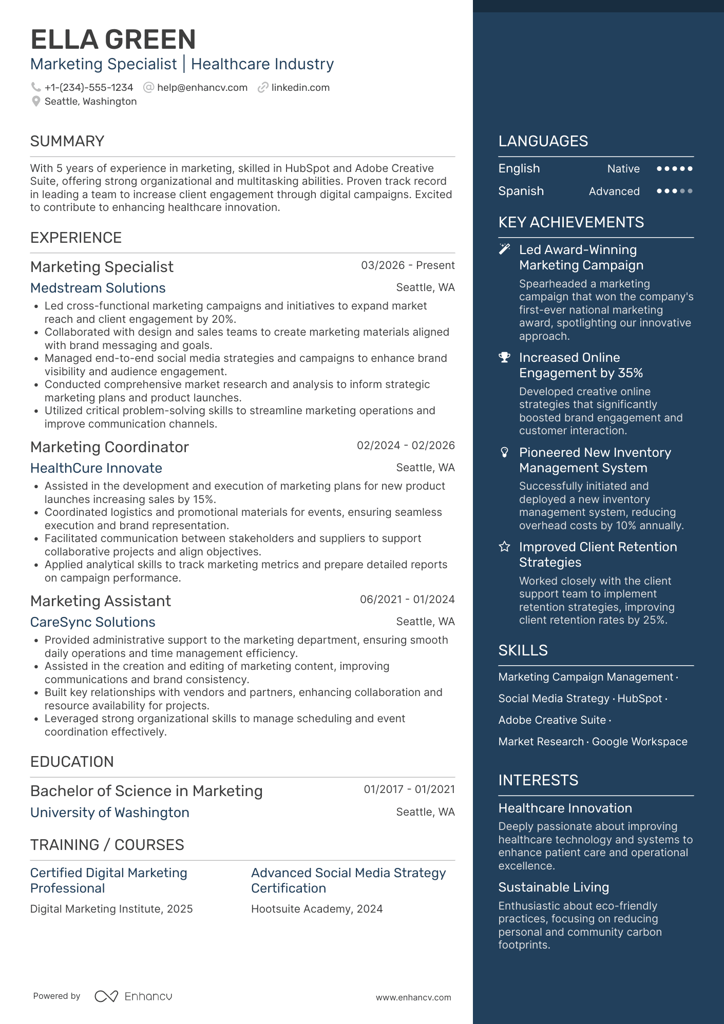 Executive Marketing Assistant Resume Example