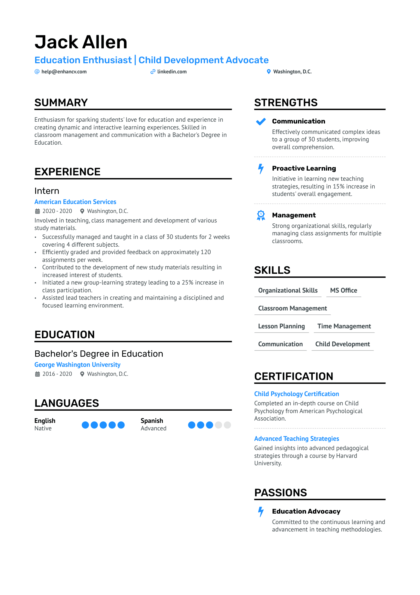 Entry Level Substitute Teacher Resume Example
