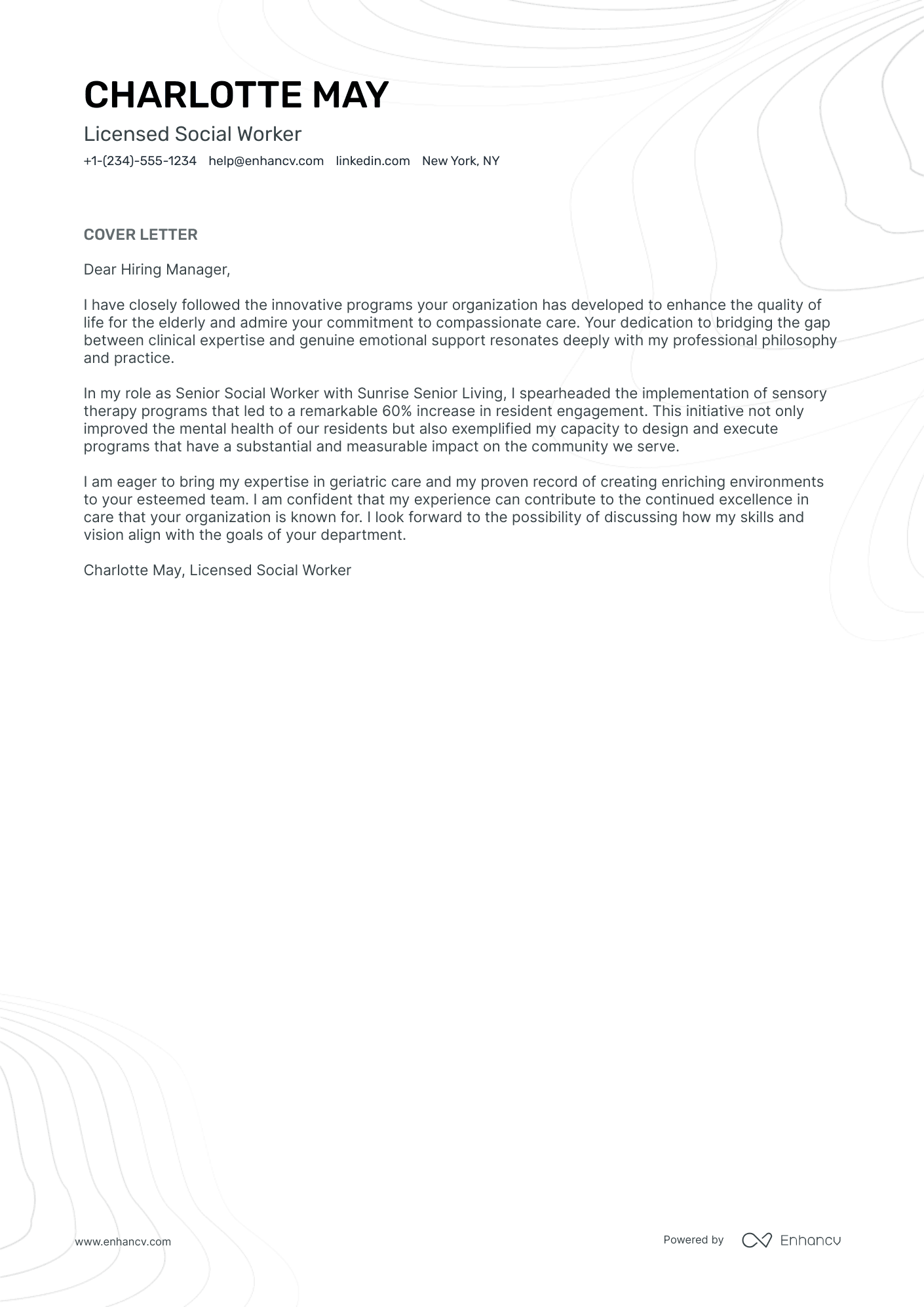 Nursing Home Social Worker Resume Example