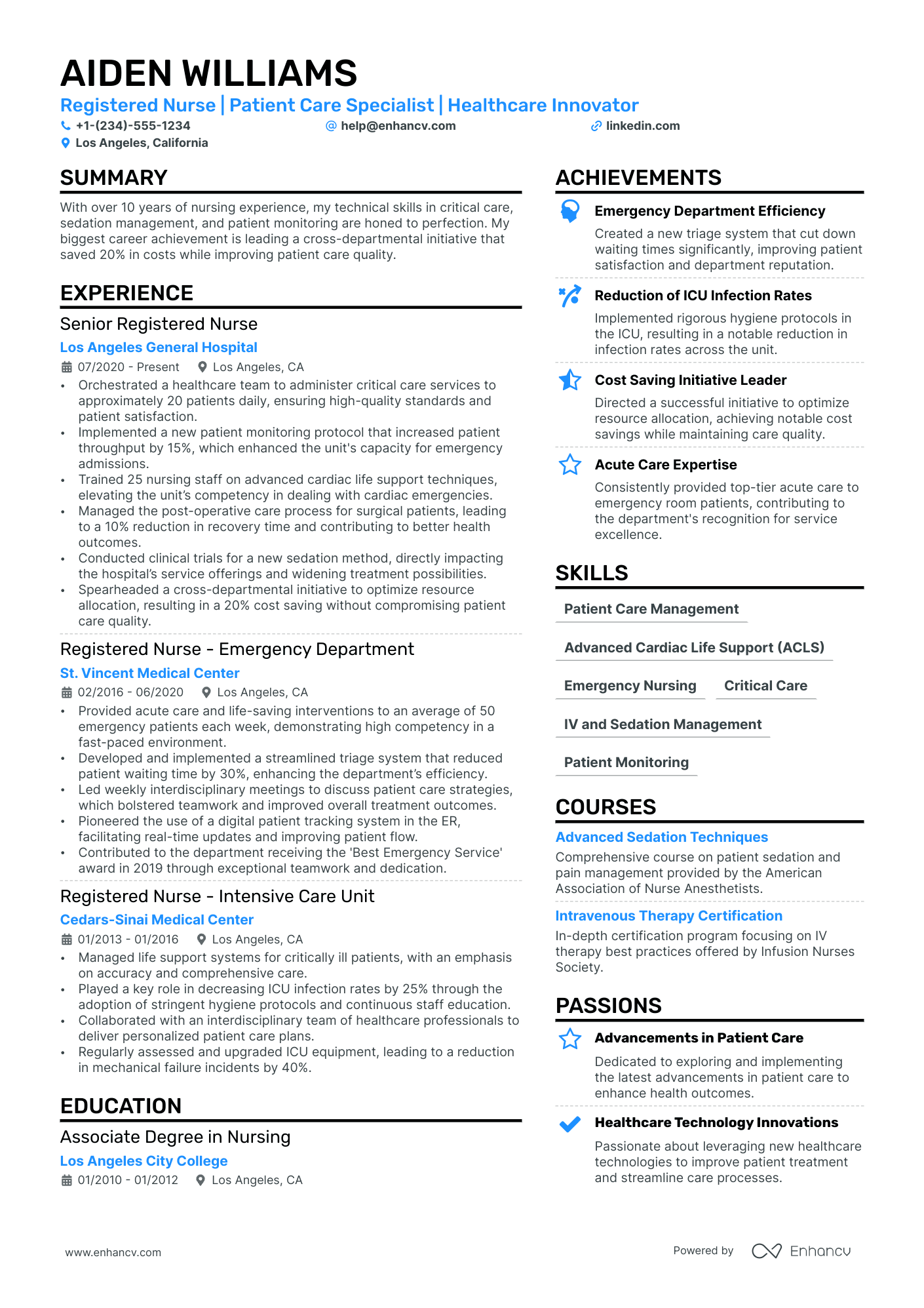 Dental Nurse Resume Example