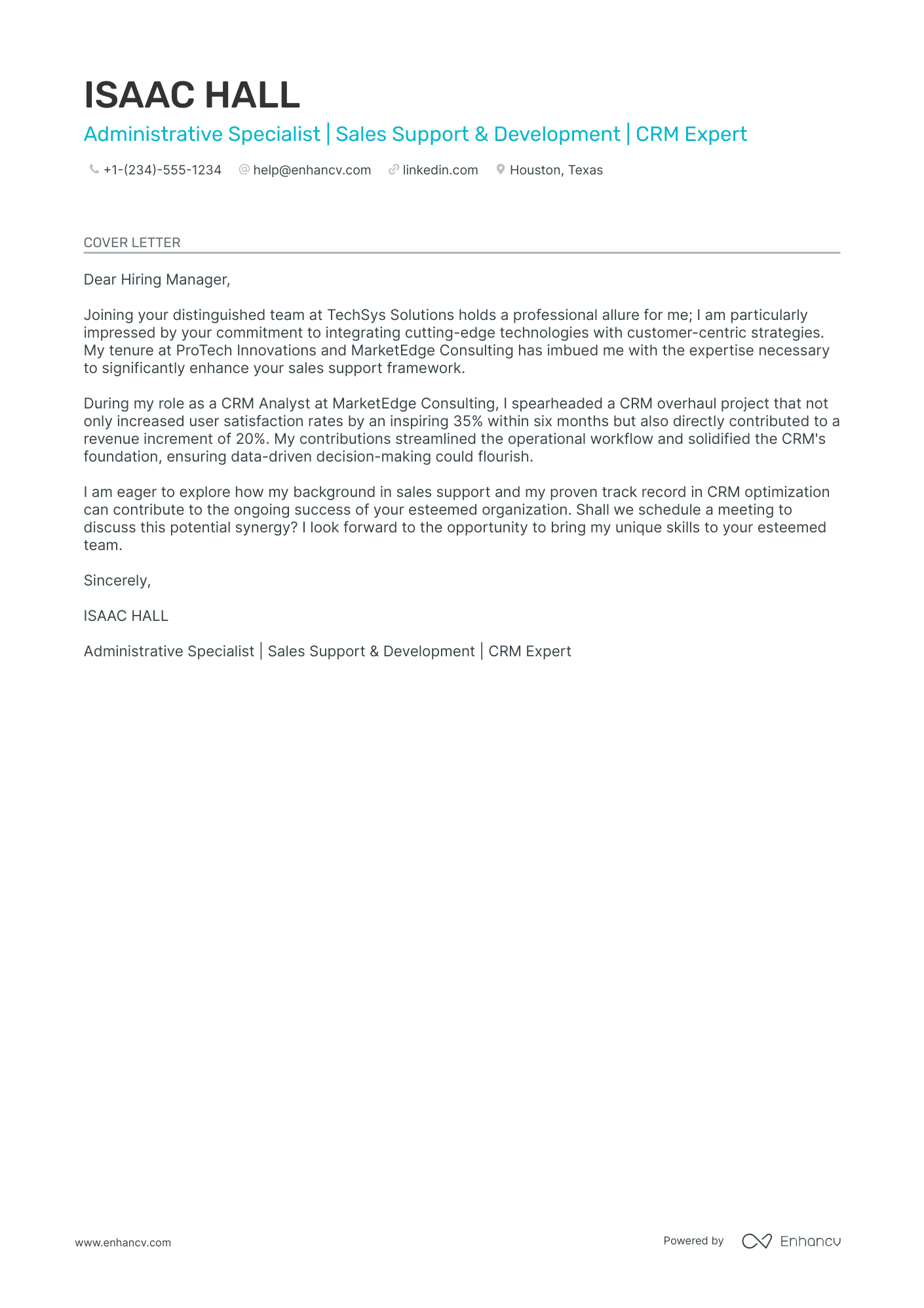 Sales Administrative Assistant Resume Example