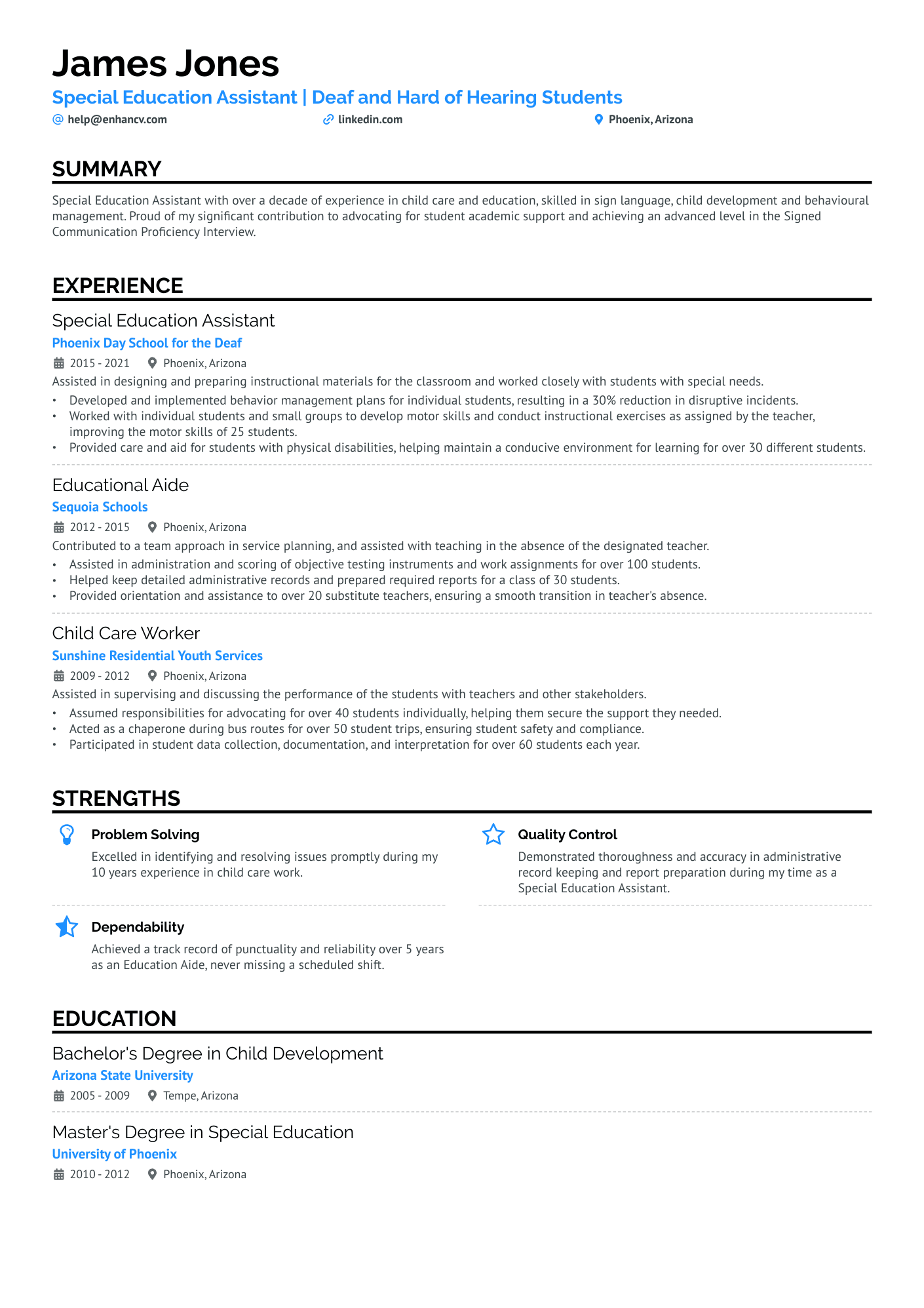 Elementary Teacher Assistant Resume Example