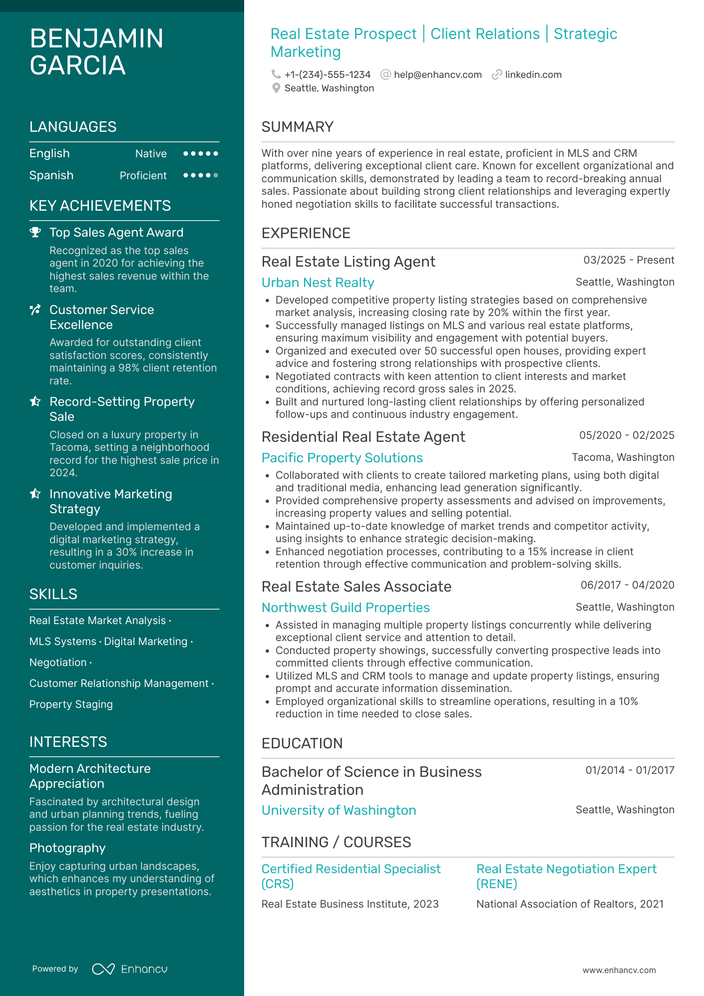 Real Estate Listing Agent Resume Example