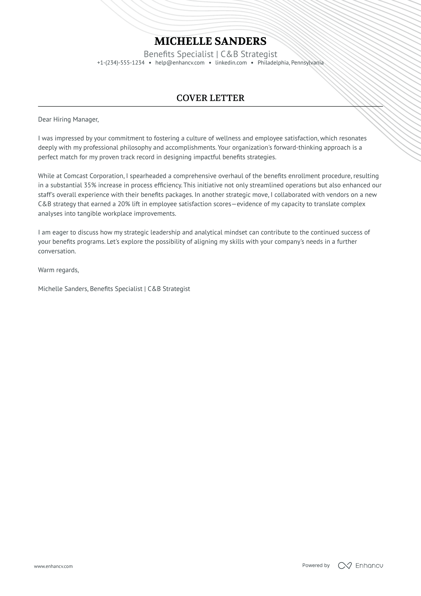 Benefits Specialist Resume Example