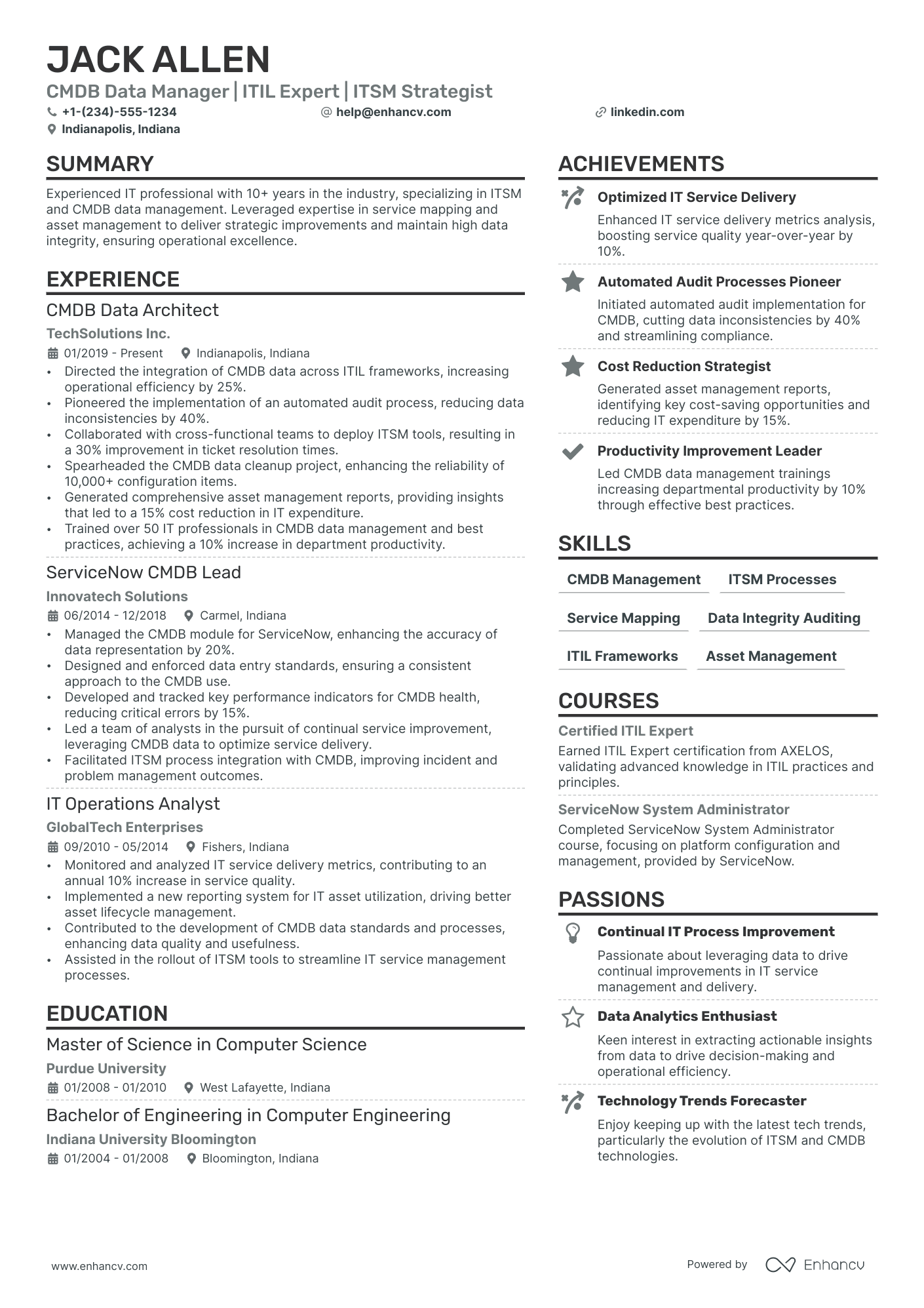 Servicenow Business Analyst Resume Example