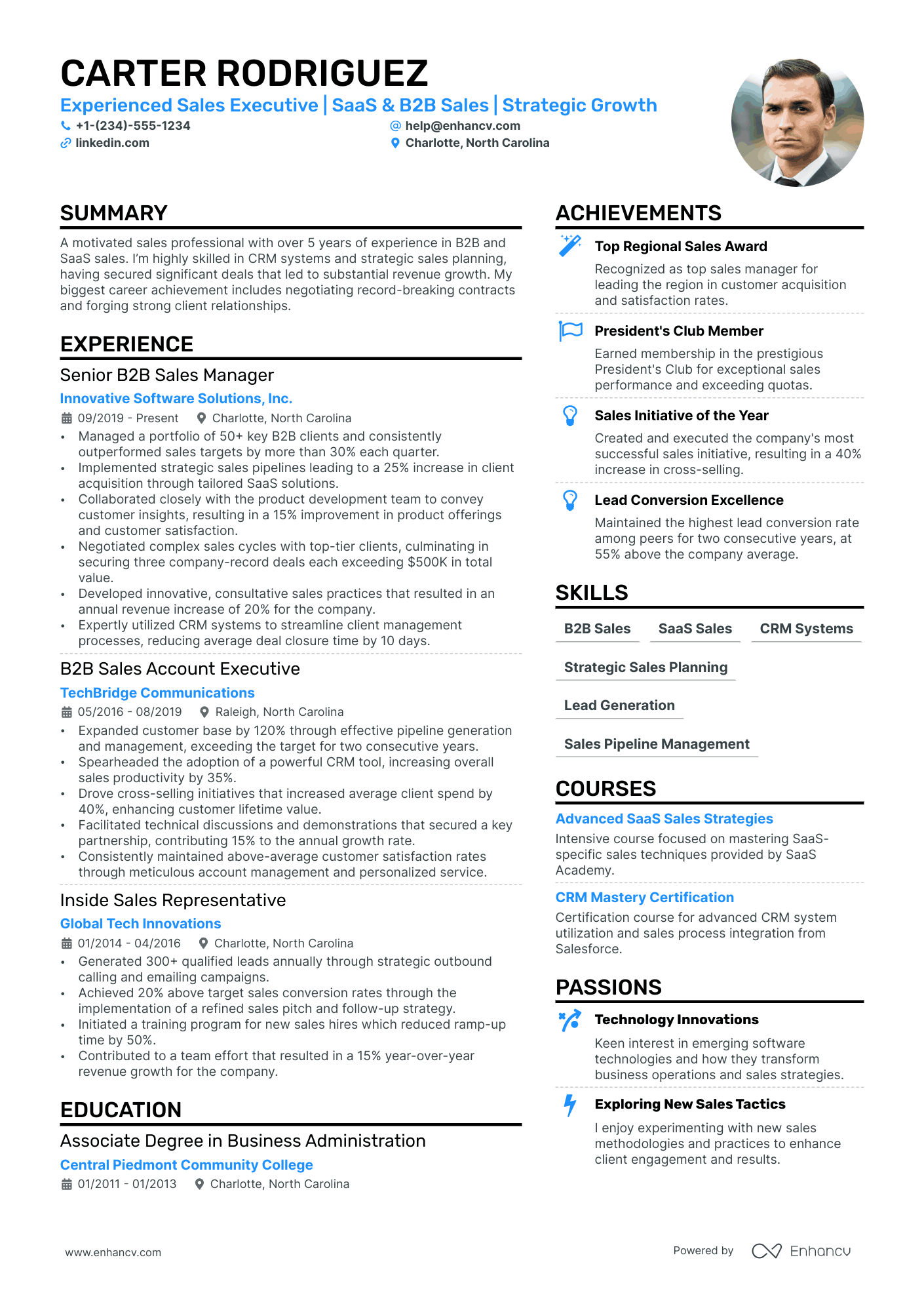 Phone Sales Resume Example