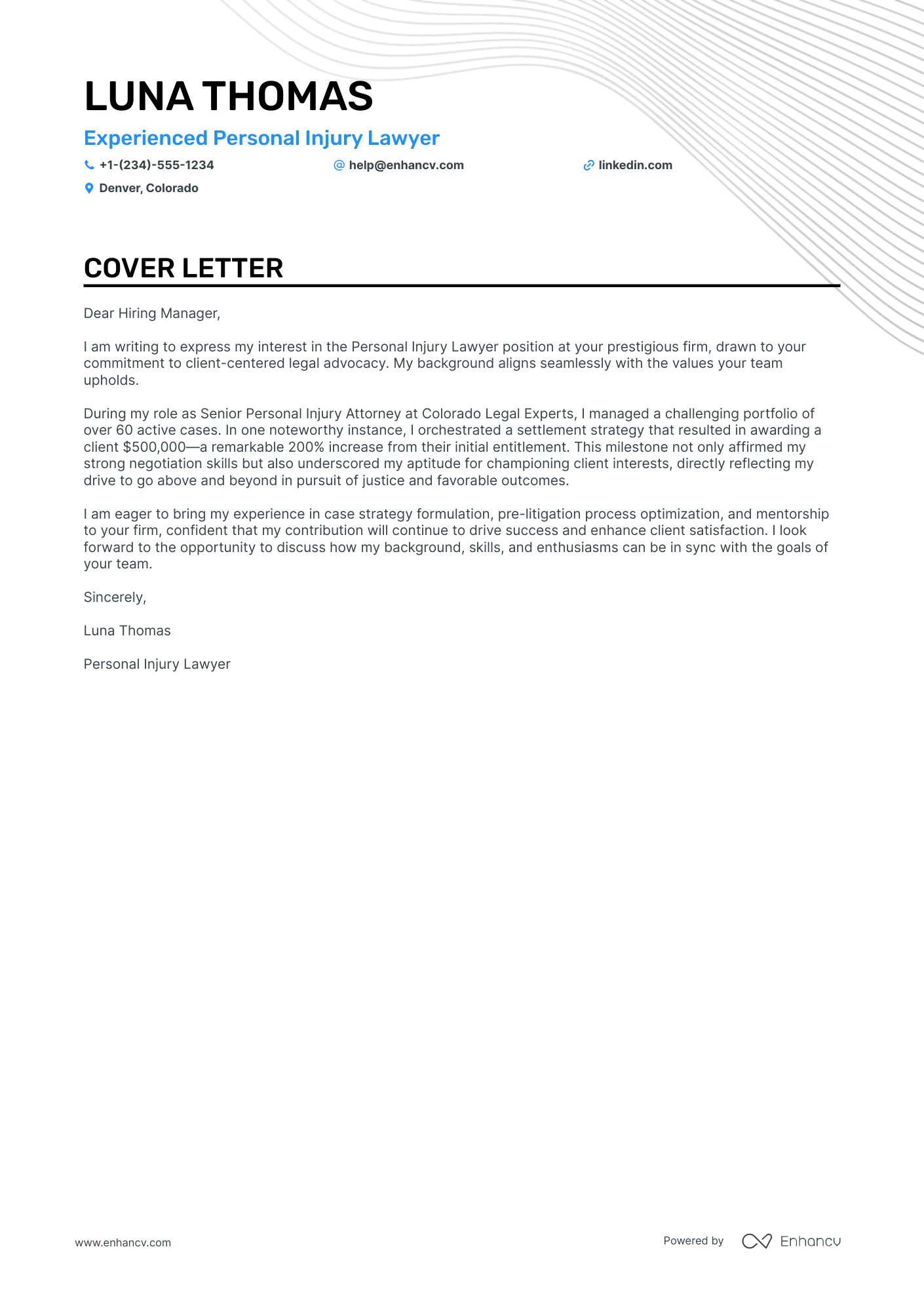 Litigation Lawyer Resume Example
