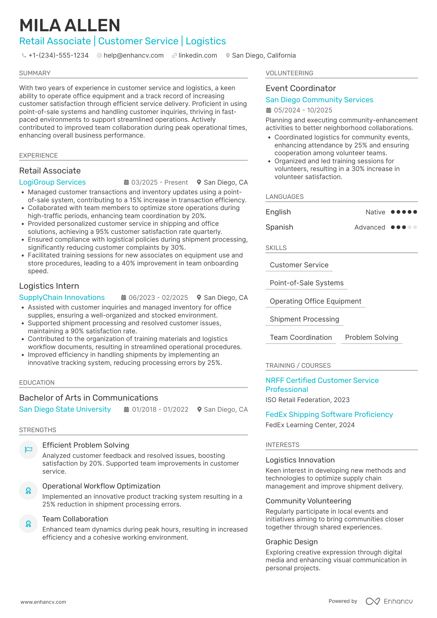 FedEx Office Retail Associate Resume Example