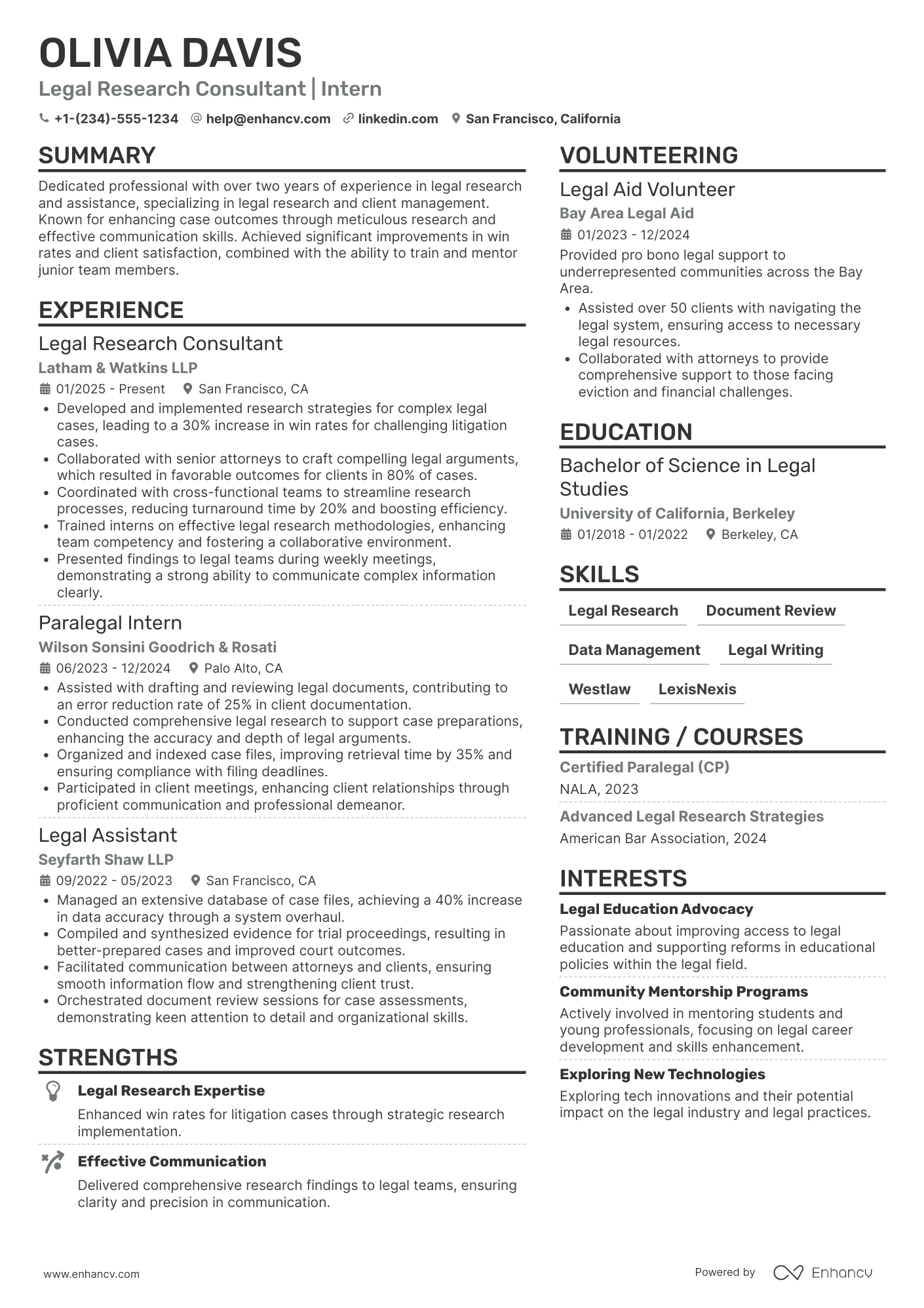 Paralegal Instructor Resume Example