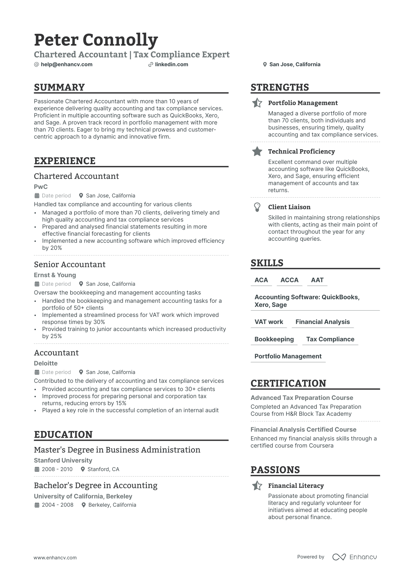 Senior Accountant Resume Example