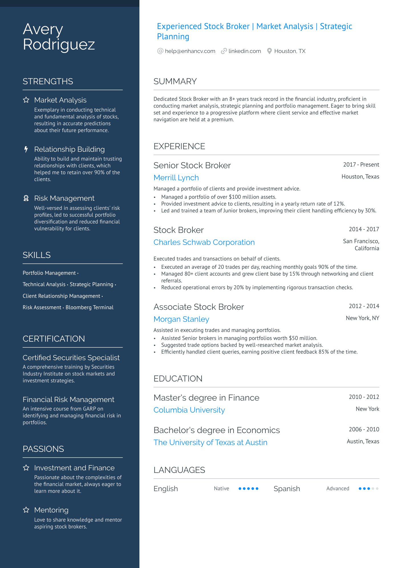 Stock Broker Resume Resume Example