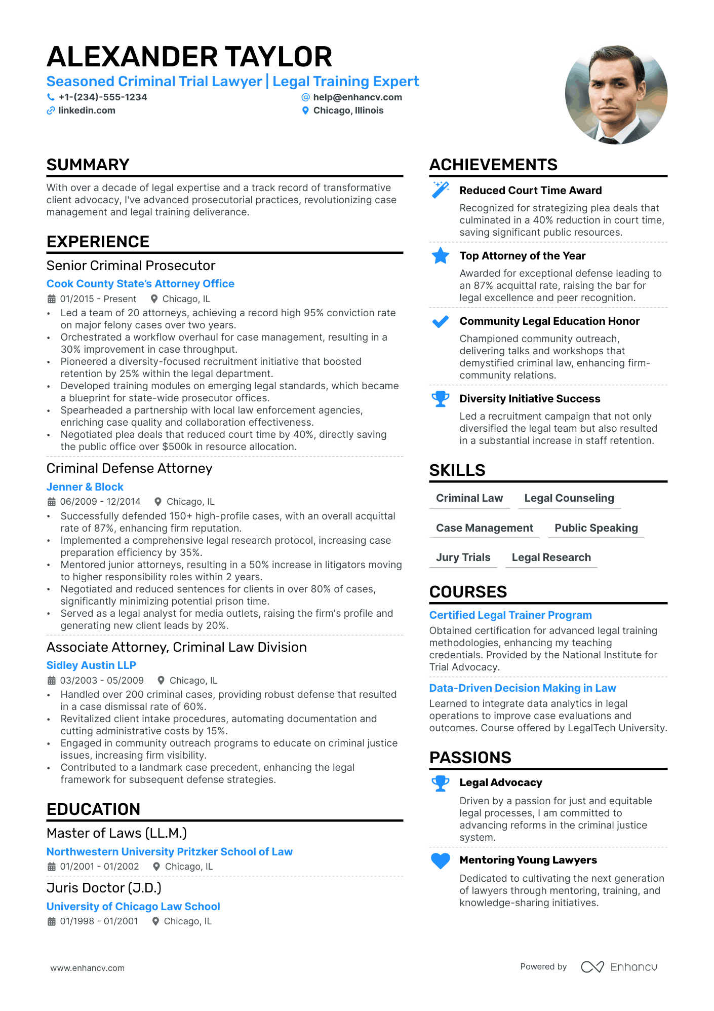 Trial Lawyer Resume Example