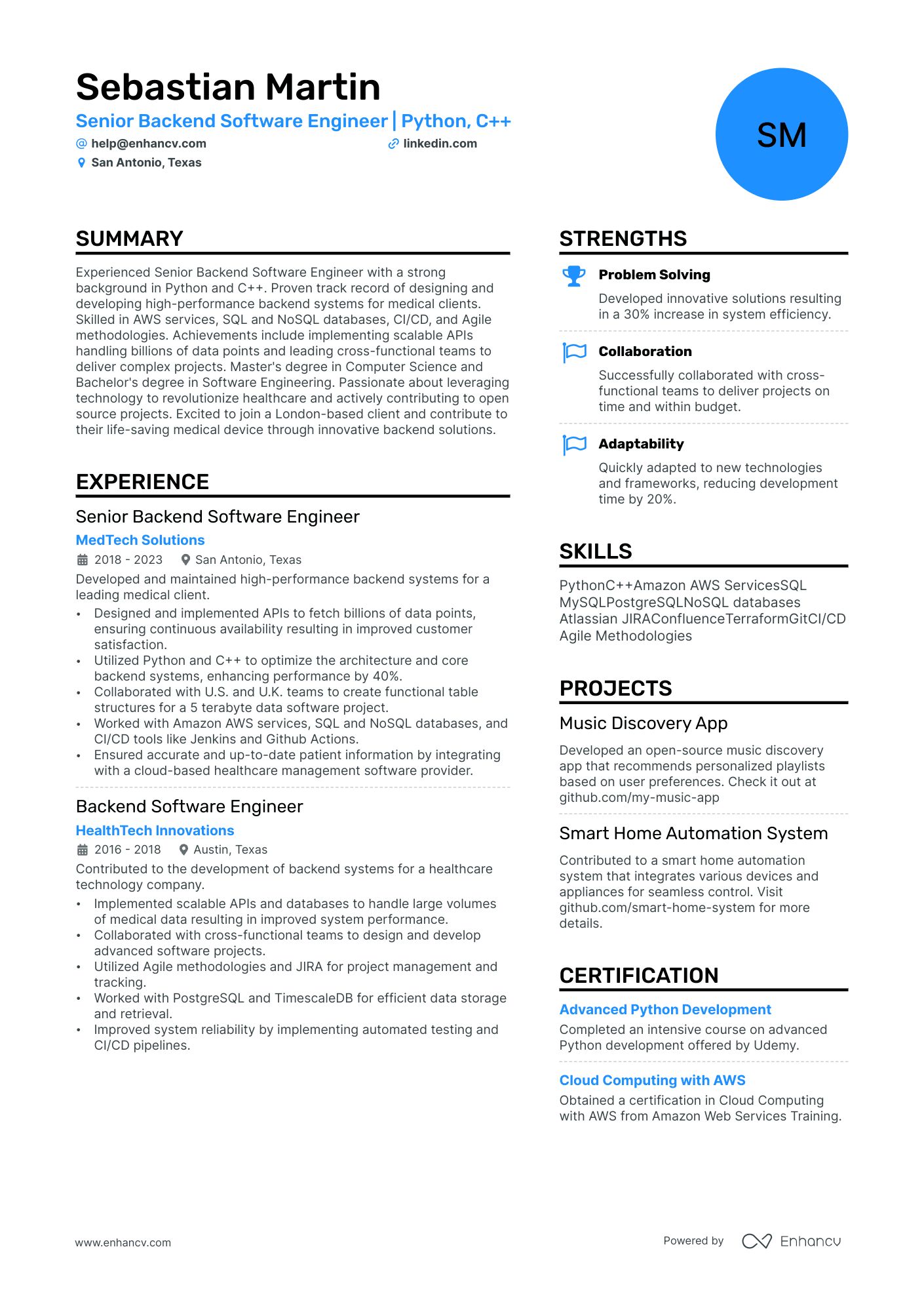 Senior Network Engineer Resume Example