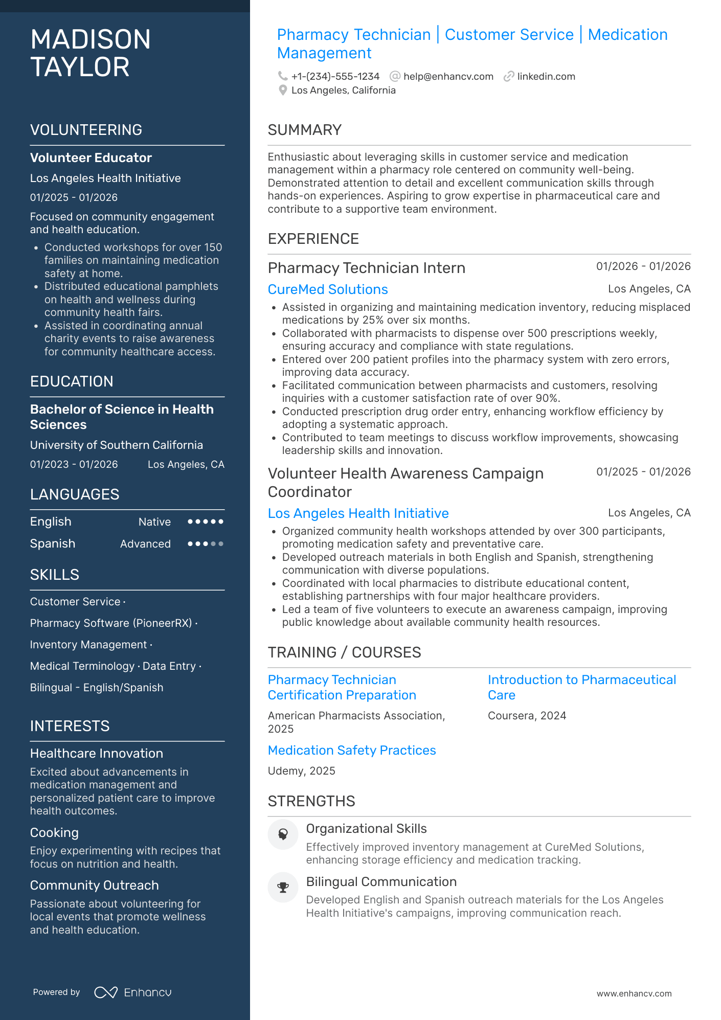 Pharmacy Technician No Experience Resume Example