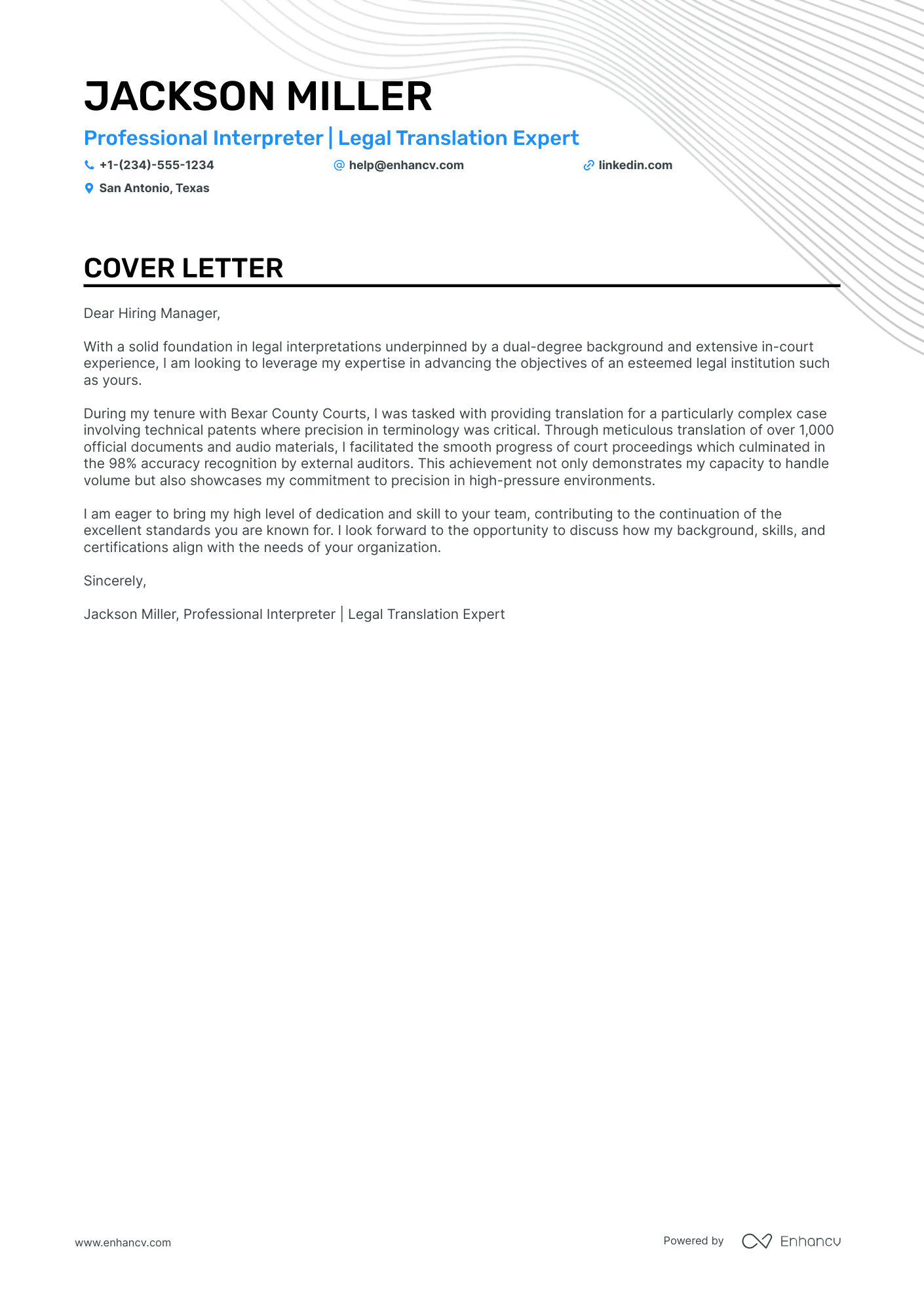 Court Interpreter Resume Example